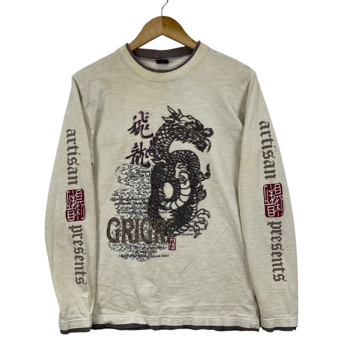 Vintage Vintage GRIGRI Artisan Presents Sukajan Dragon Long Shirt Size US L / EU 52-54 / 3 - 2 Thumbnail