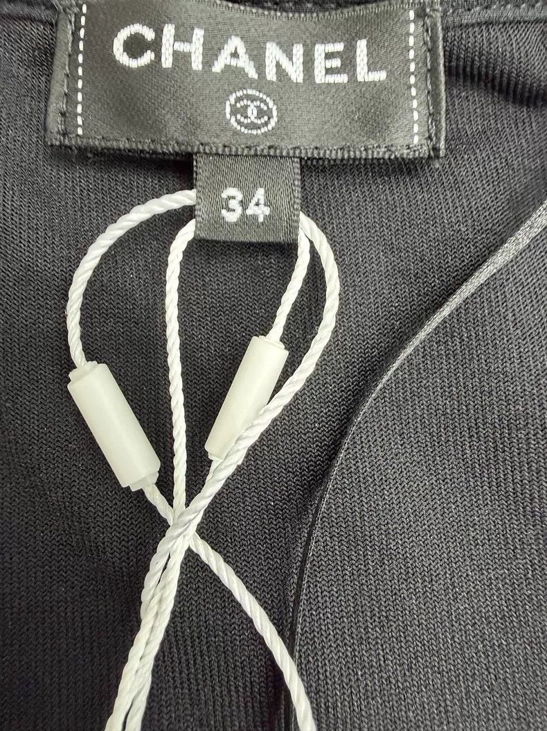 Chanel Chanel Hidden black velvet bow short sleeves Size XXS / US 00 / IT 34 - 5 Thumbnail