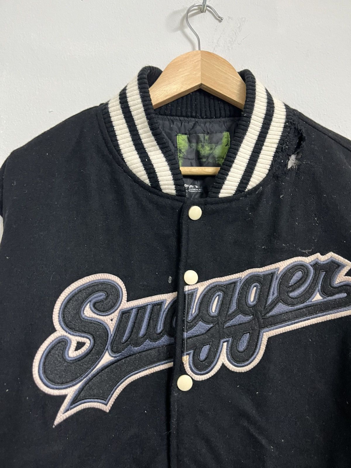 Swagger 💥Y2K SWAGGER Japan Distressed Varsity Jackets Leather Size US XL / EU 56 / 4 - 5 Thumbnail