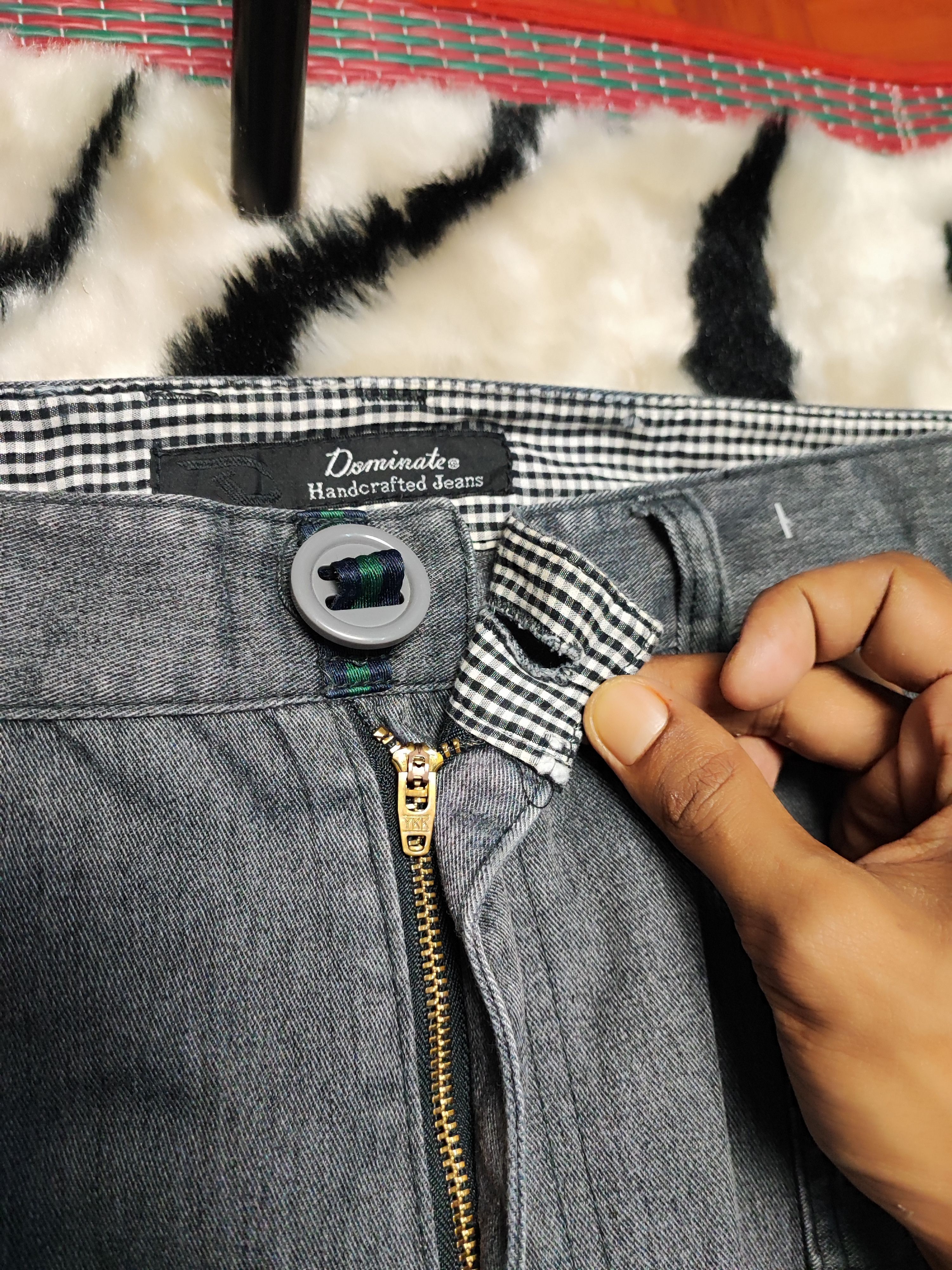 If Six Was Nine DOMINATE HANDCRAFTED BIKER JEANS STYLE Size US 35 - 9 Thumbnail