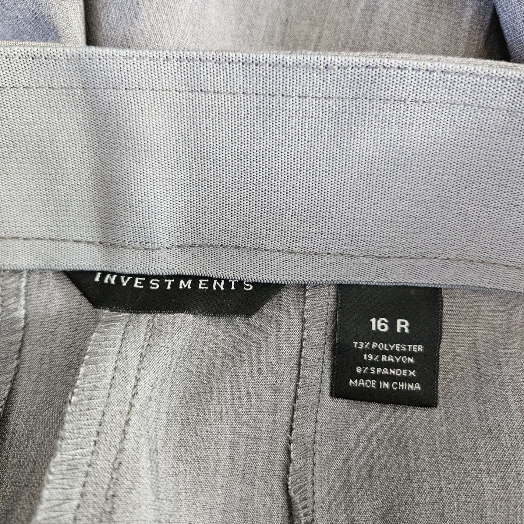Vintage Investments Womens Pants 16 Gray Straight Leg High Rise 31 Inseam Dress Pants Vintage No N/A Size 38" / US 16 / IT 52 - 8 Thumbnail
