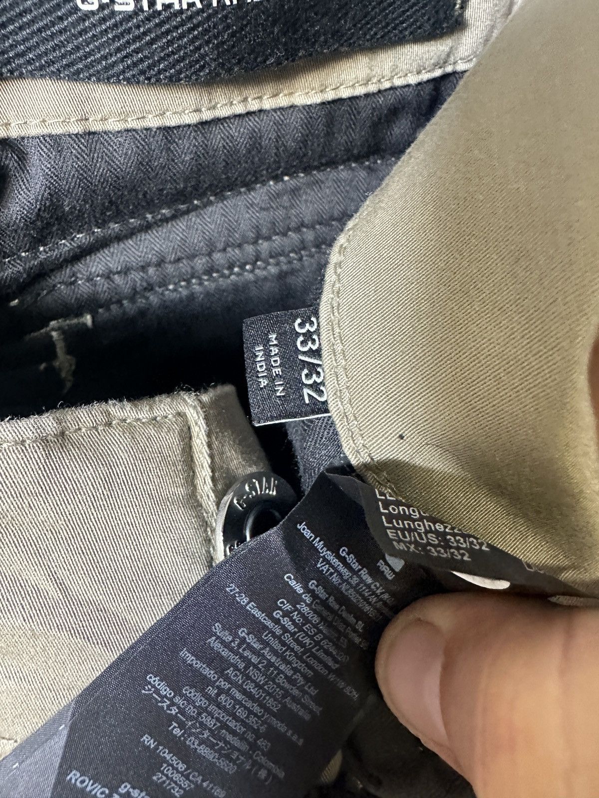 G-Star × Vintage Vintage G-Star Raw Cargo 3D Straight Tapered Pants Size US 33 - 7 Thumbnail