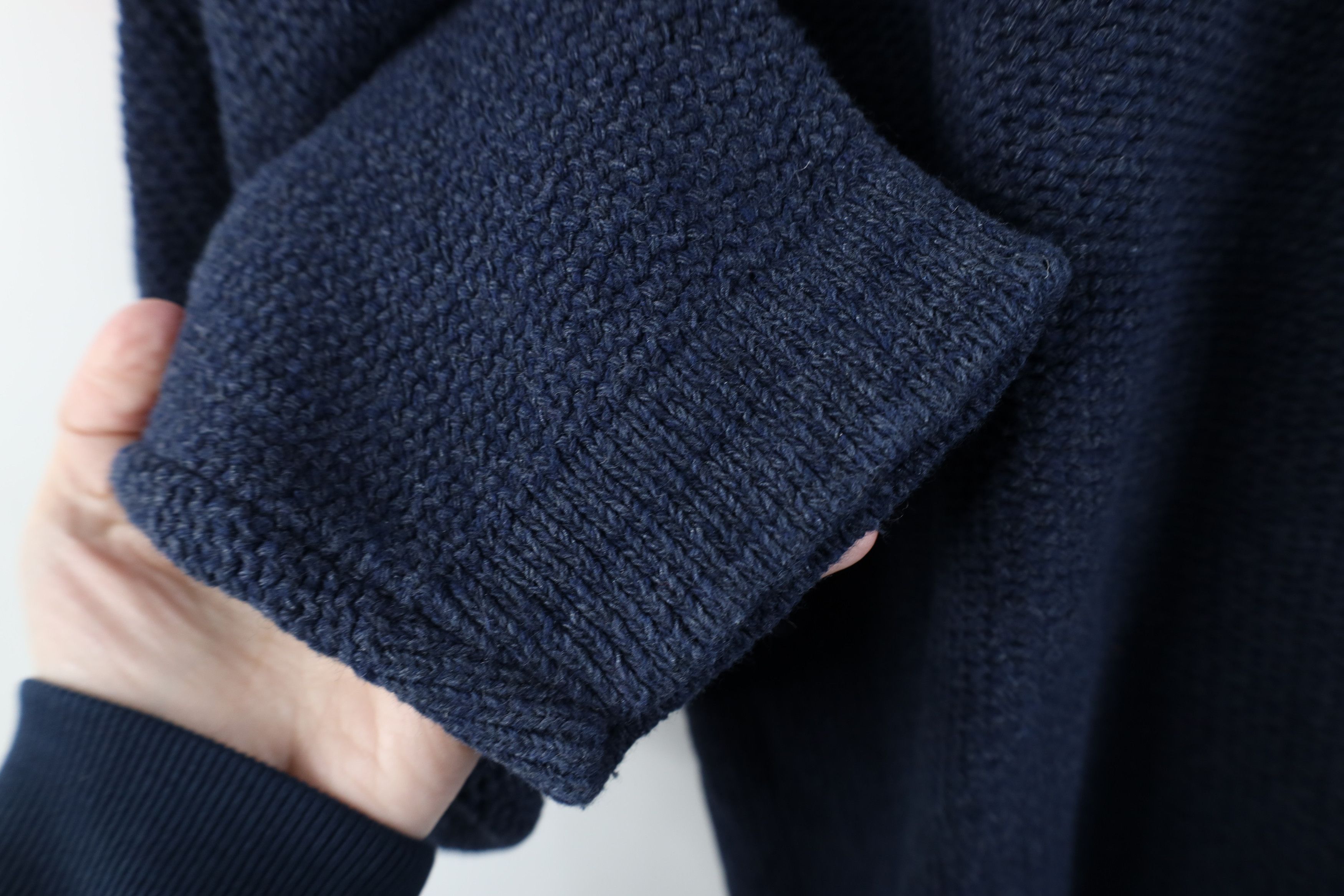 Vintage Vintage 90s Streetwear Weave Knit Henley Sweater Blue USA Size US XXL / EU 58 / 5 - 6 Thumbnail