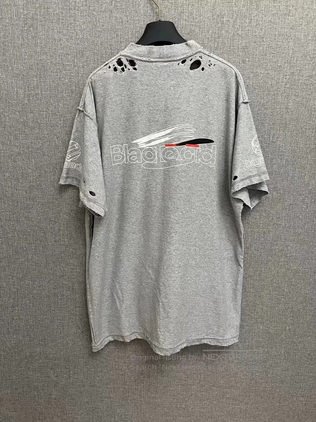 Balenciaga gray distressed short sleeve Balenciaga shirt. Size US S / EU 44-46 / 1 - 2 Thumbnail