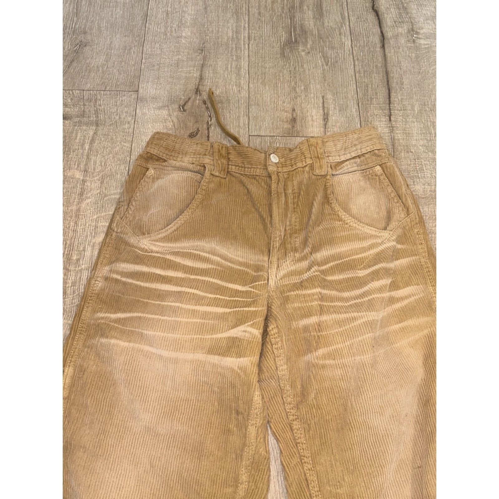 Free People Free People Faye Low Slung Corduroy Pants Size 26 Beige Straight Leg Y2K Womens Size 26" / US 2 / IT 38 - 4 Thumbnail