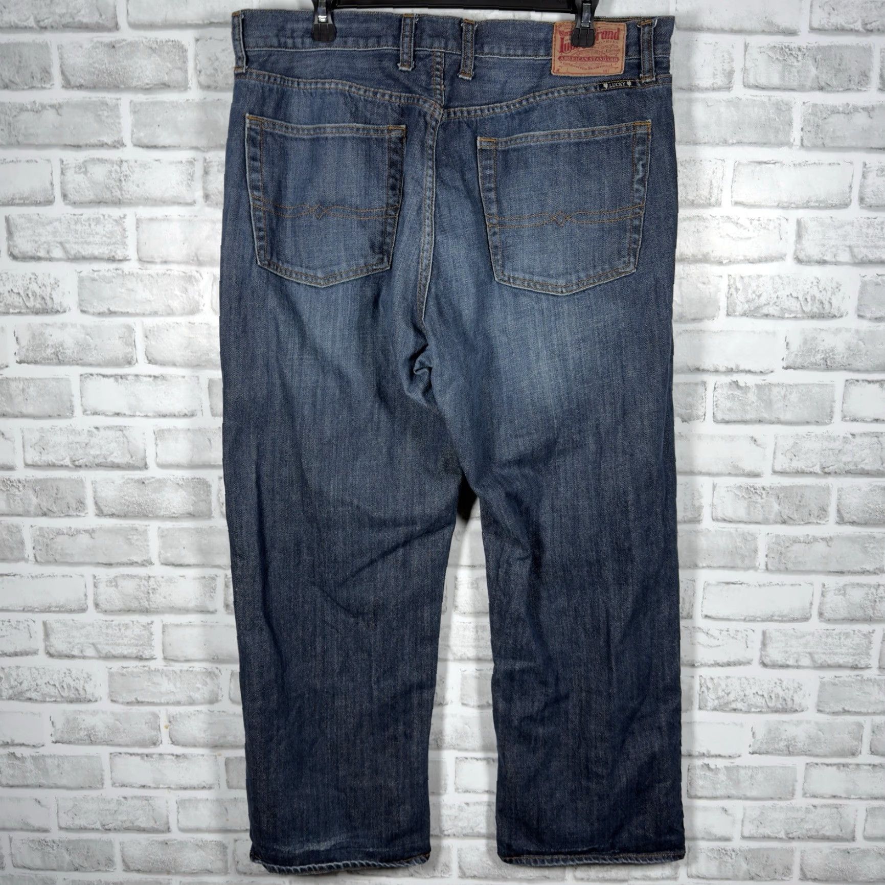 Lucky Brand Lucky Brand Relaxed Straight Leg Jeans Mens Size 36x30 Blue 36 Inseam Regular Fit Size US 30 / EU 46 - 5 Thumbnail