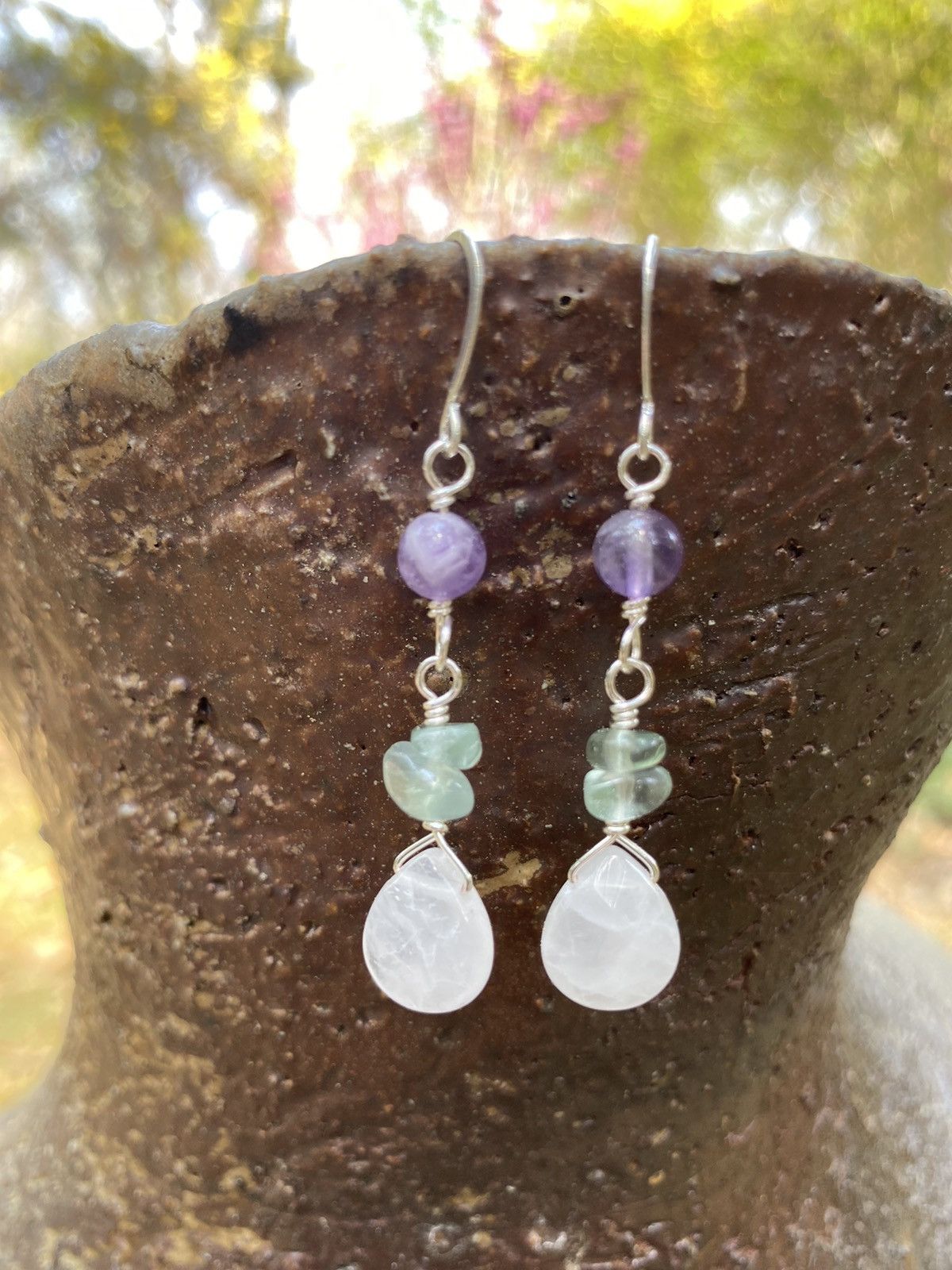 Handmade Quartz Drop Earrings Size ONE SIZE - 6 Thumbnail