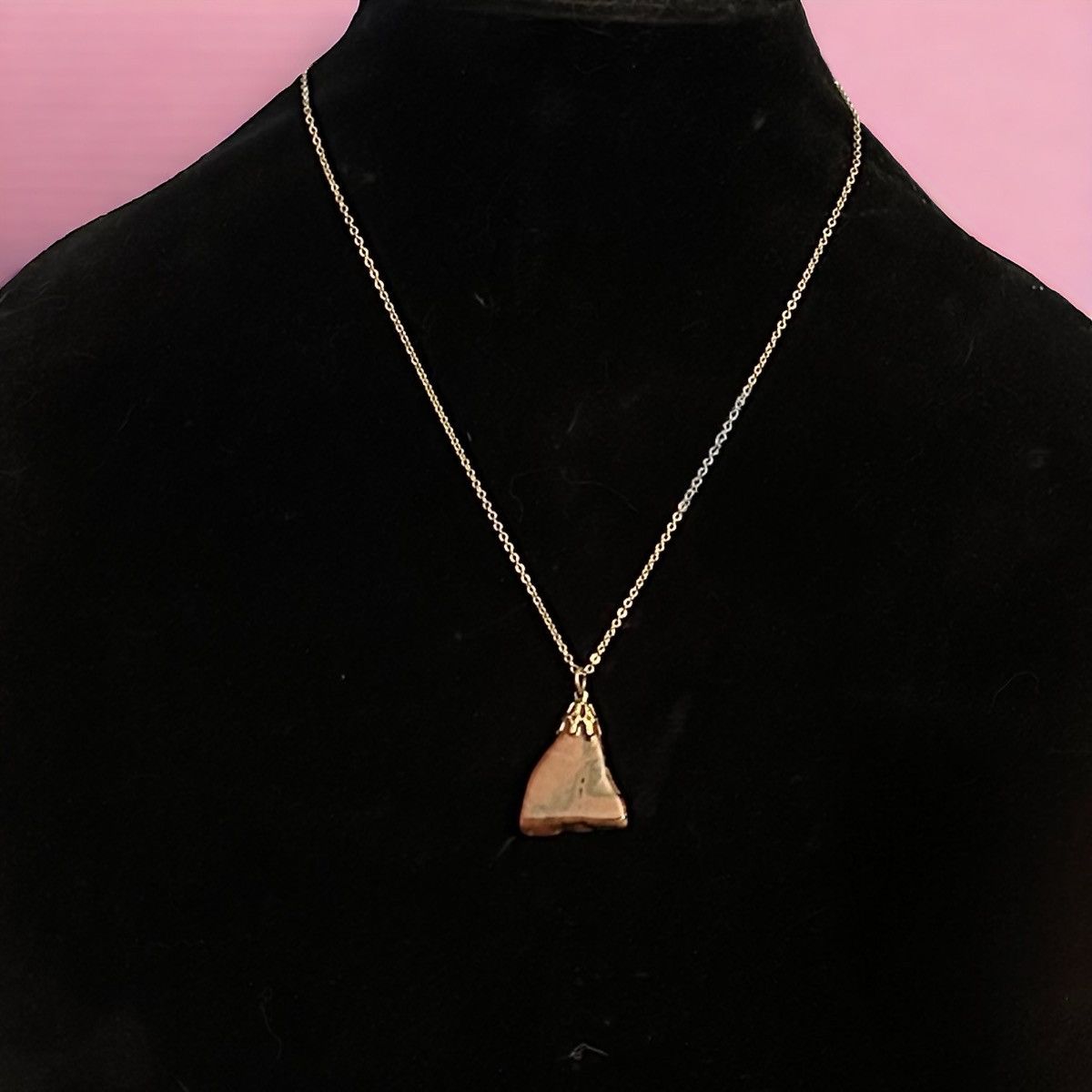 Vintage Vintage gold tone red Jasper pendant necklace Size ONE SIZE - 1 Thumbnail