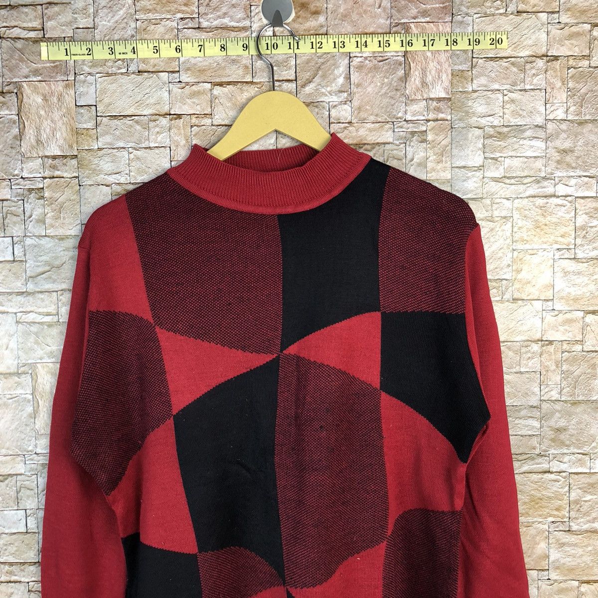 Vintage Japanese Brand Red Knitwear #A682 Size L / US 10 / IT 46 - 2 Thumbnail