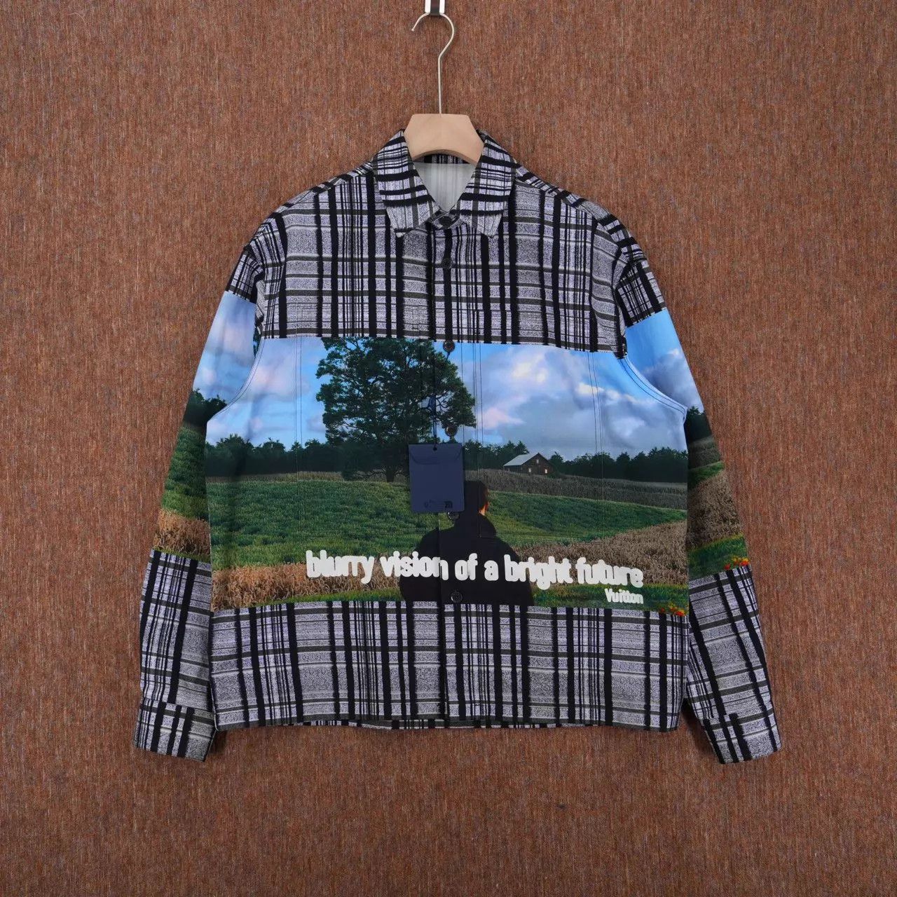 Louis Vuitton LV Landscape Photo Logo Oil Check Shirt Jacket XS Size US XS / EU 42 / 0 - 1 Thumbnail