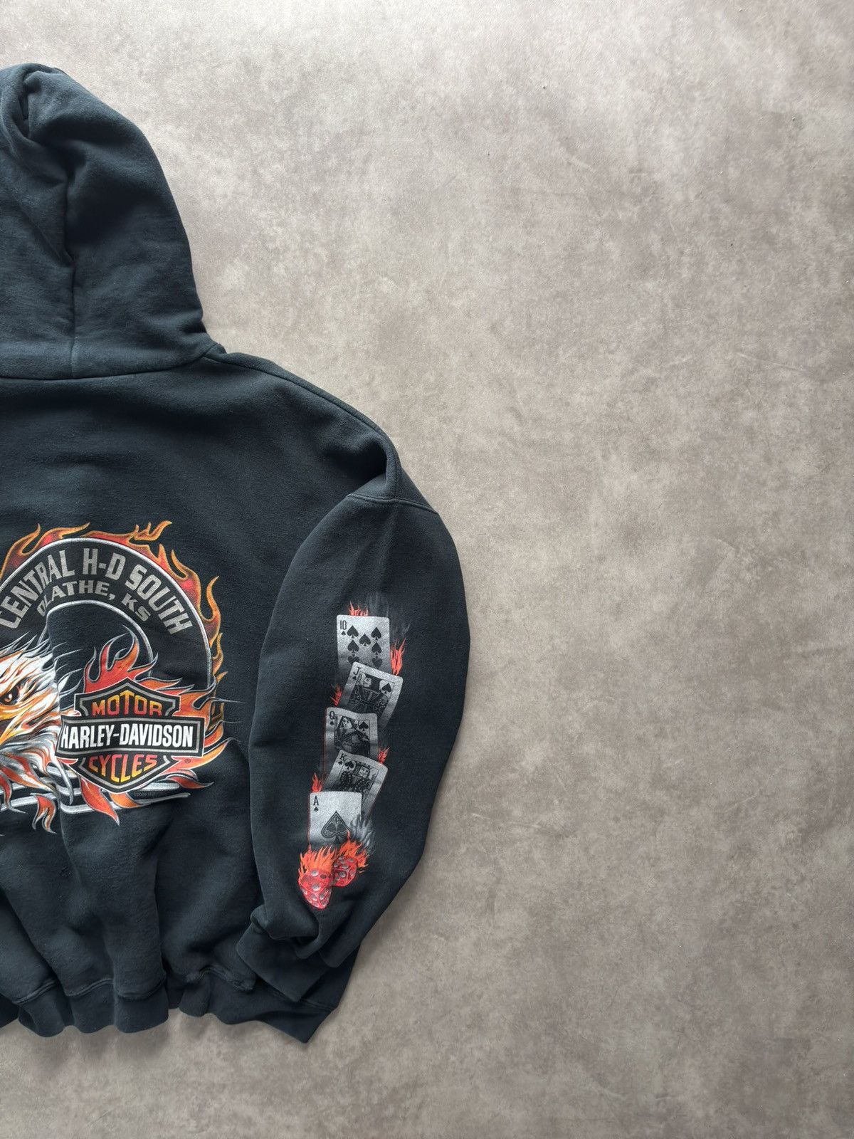 Harley Davidson Harley Davidson Vintage Zip Hoodie Size US XL / EU 56 / 4 - 3 Thumbnail
