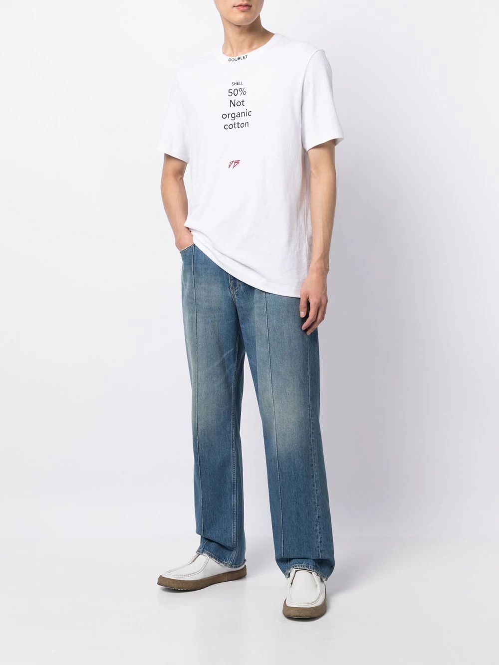 Doublet o1mris0824 Knit T-Shirt in White Size US M / EU 48-50 / 2 - 7 Thumbnail