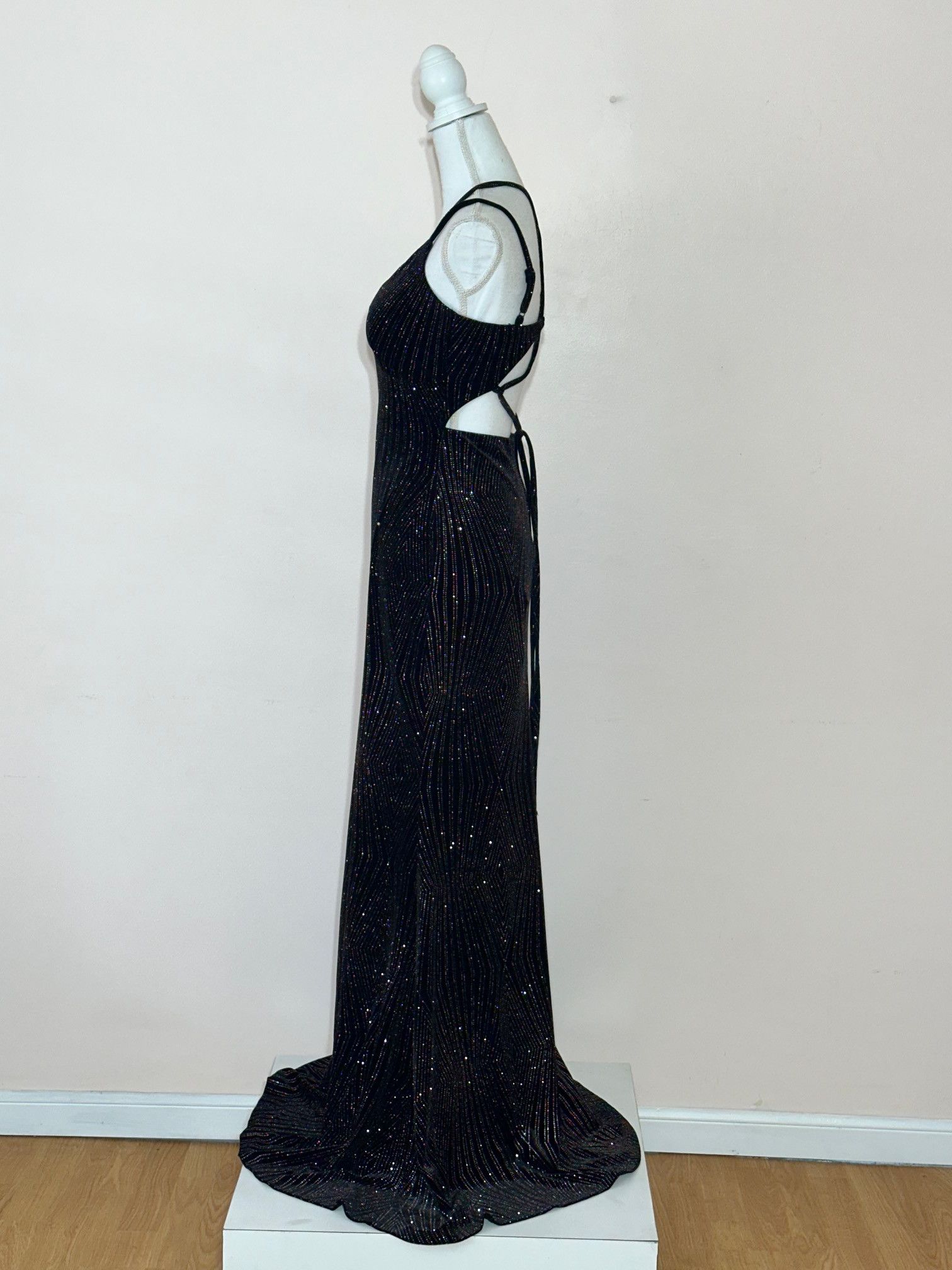 Vintage Windsor Sparkle Diamond Motif Velvet Gown Size M / US 6-8 / IT 42-44 - 6 Thumbnail