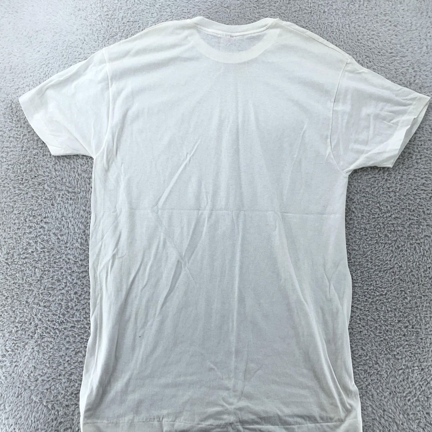 Hanes VINTAGE Hanes Shirt Mens M White Crew Neck Short Sleeve Cotton T-Shirt Plain Tee Size US M / EU 48-50 / 2 - 4 Thumbnail