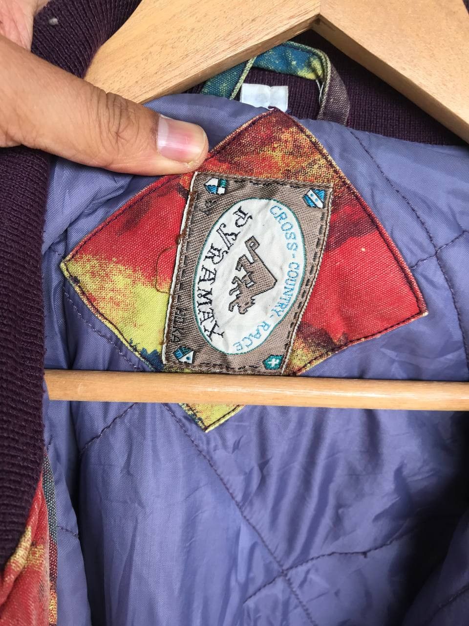 Cross Colours × Nigel Cabourn × Vintage Vintage Cross colour Pyramax art paint bomber canvas jacket Size US M / EU 48-50 / 2 - 11 Thumbnail