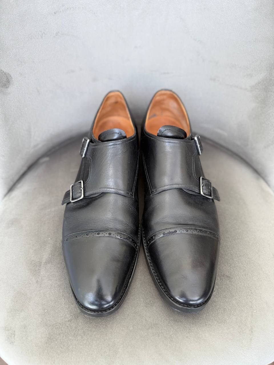 Bally Bally Scardino mens Black Leather Monks monk strap Loafers Size US 11.5 / EU 44-45 - 7 Thumbnail