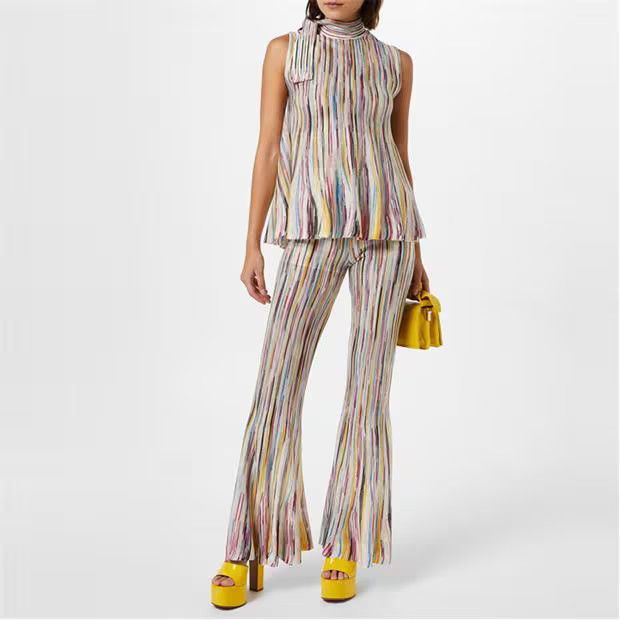 Missoni o1g2r1mq1124 Pleated Trouser in Multicolor Size 30" / US 8 / IT 44 - 3 Thumbnail