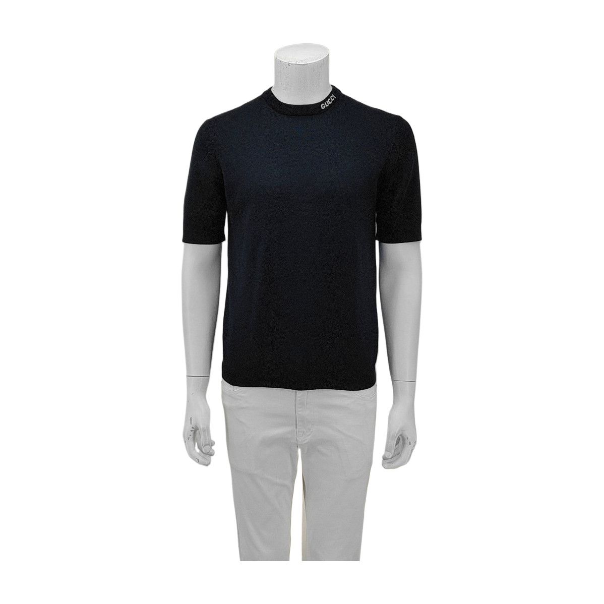Gucci Gucci Silk Cotton Logo Rib Knit Top Size S Size US S / EU 44-46 / 1 - 1 Thumbnail