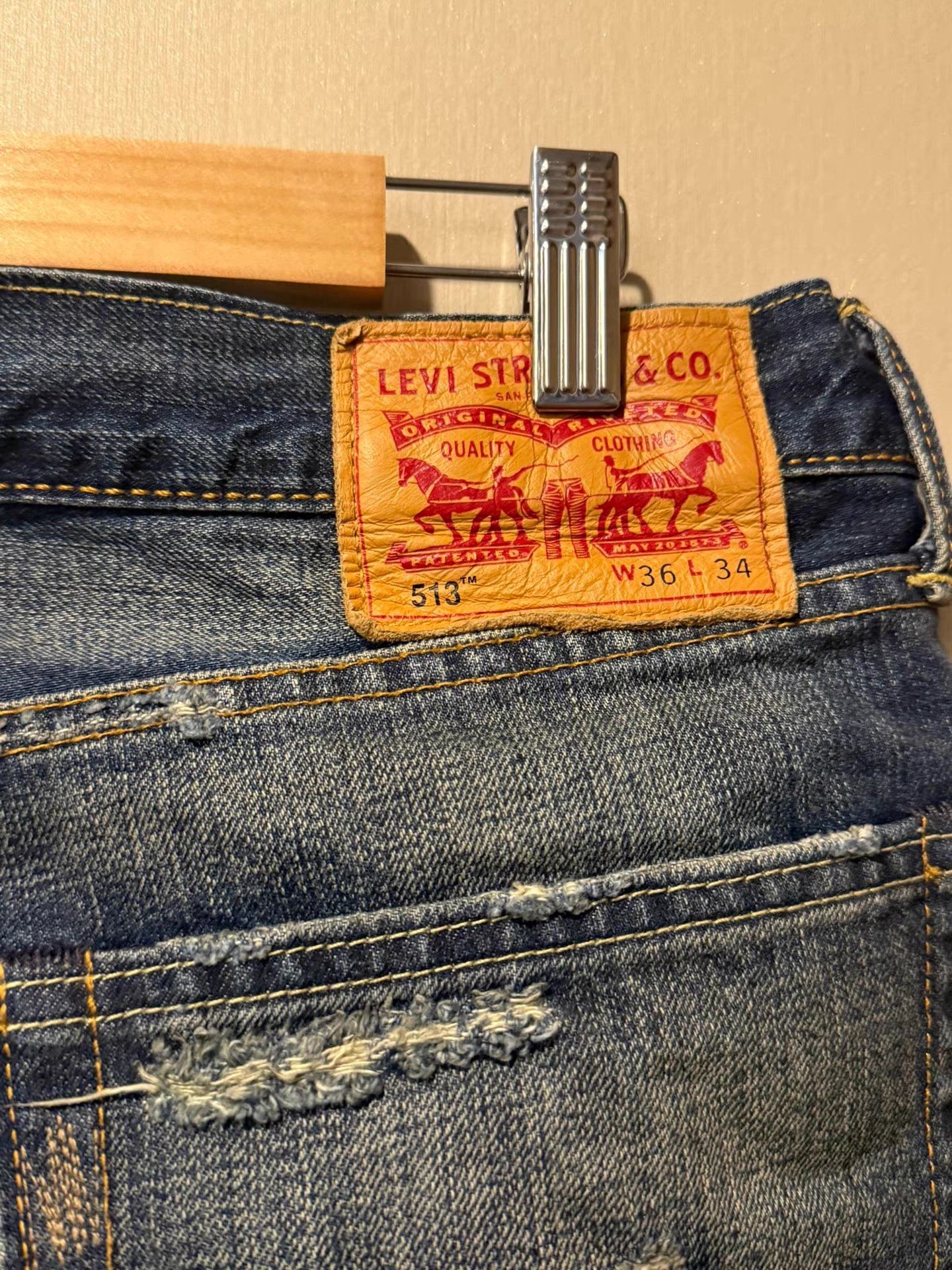 Levi's Levi's 513 Jeans, Distressed Washed Ｑ20 Size US 34 / EU 50 - 5 Thumbnail