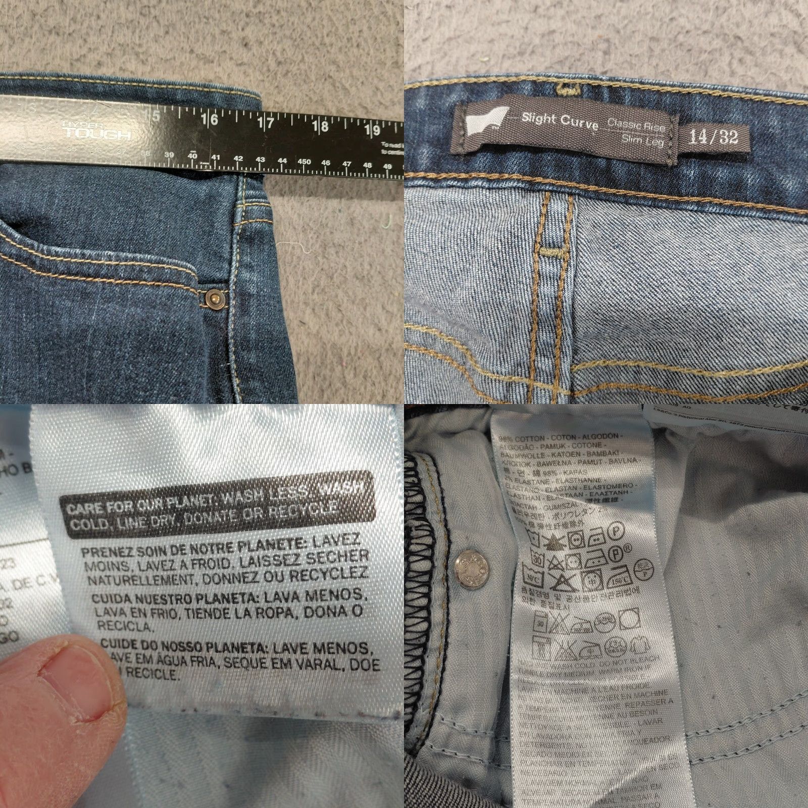 Levi's Levi’s Jeans Women 14/32 Slim Leg Blue Denim 5-Pocket Classic Rise Stretch Medium Wash Denim Jeans - Regular Size Type Size 36" / US 14 / IT 50 - 8 Thumbnail