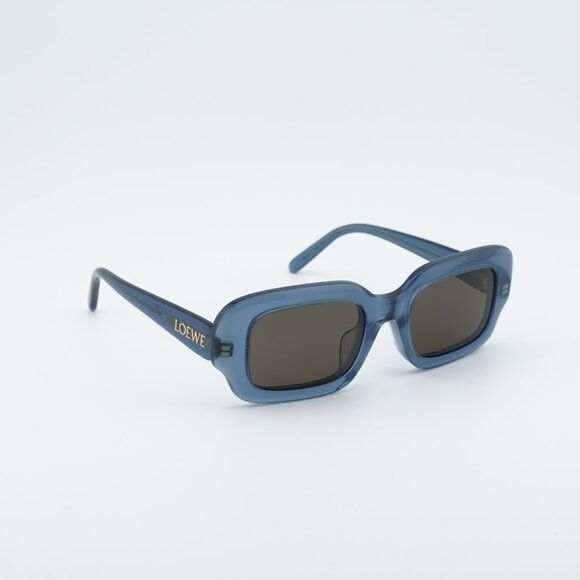 Loewe Loewe LW40158F 84E Sunglasses Shiny Blue Rectangle Frame Size ONE SIZE - 5 Thumbnail