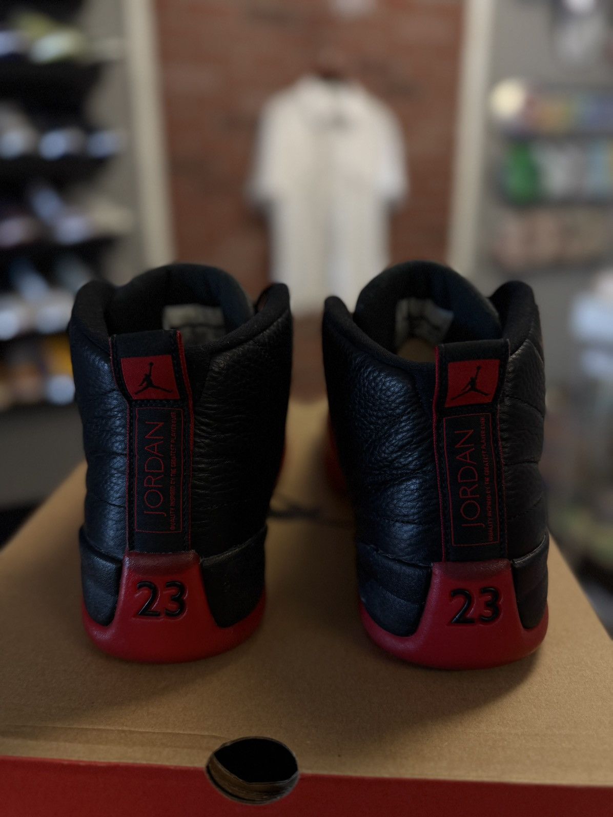 Jordan Brand × Nike Jordan 12 Flu Game (2016) 130690-002 Size 10.5 🧼 Size US 10.5 / EU 43-44 - 8 Thumbnail