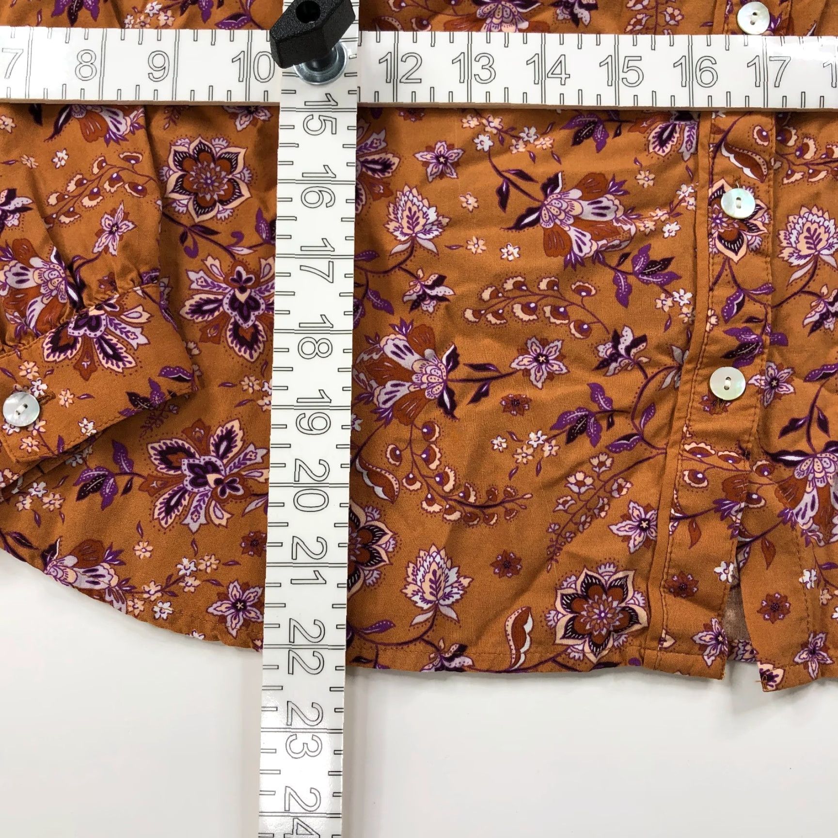 J. Jill J.Jill Peasant Large Petite Motif Pullover Button Top Blouse Autumn Leaves Brown Shirt Womens XS? Size L / US 10 / IT 46 - 3 Thumbnail