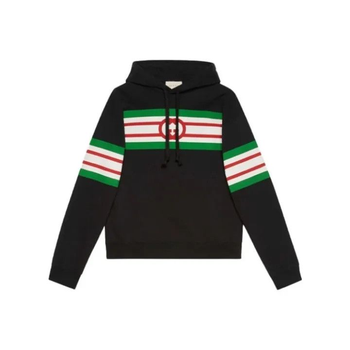 Gucci Black Hooded Long Sleeve Sweatshirt