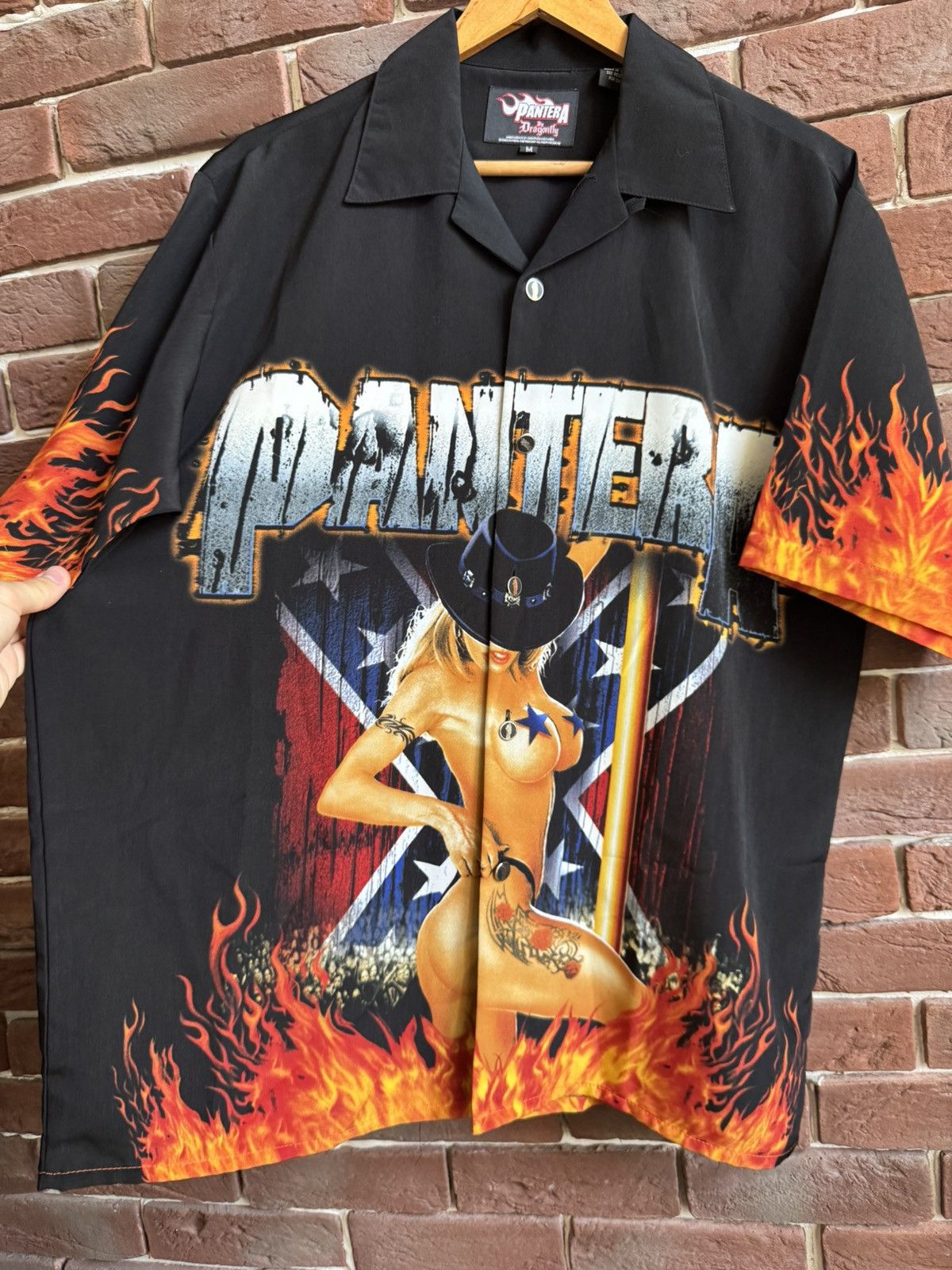 Band Tees Vintage 2003 Pantera far beyond driven girl button up shirt Size US M / EU 48-50 / 2 - 4 Thumbnail