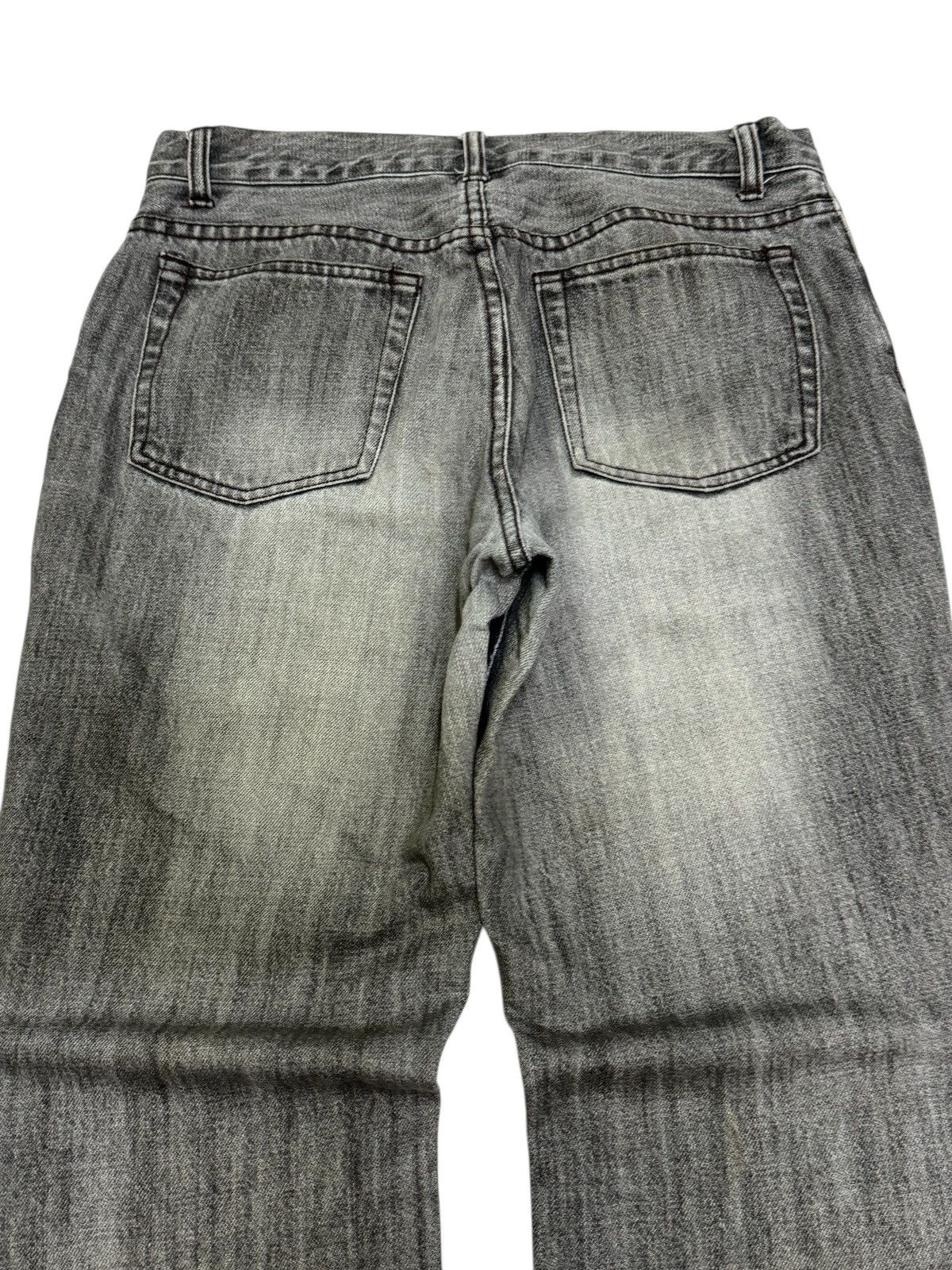 Japanese Brand Flare Mossimo Grey Distressed Pant Y2K Workwear Grunge Style Size US 30 / EU 46 - 10 Thumbnail