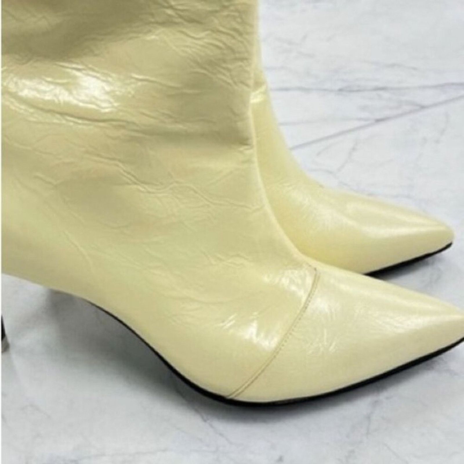 Rag & Bone Rag & Bone Beha Knee High Crinkled Leather Boots Size US 10 / IT 40 - 10 Thumbnail