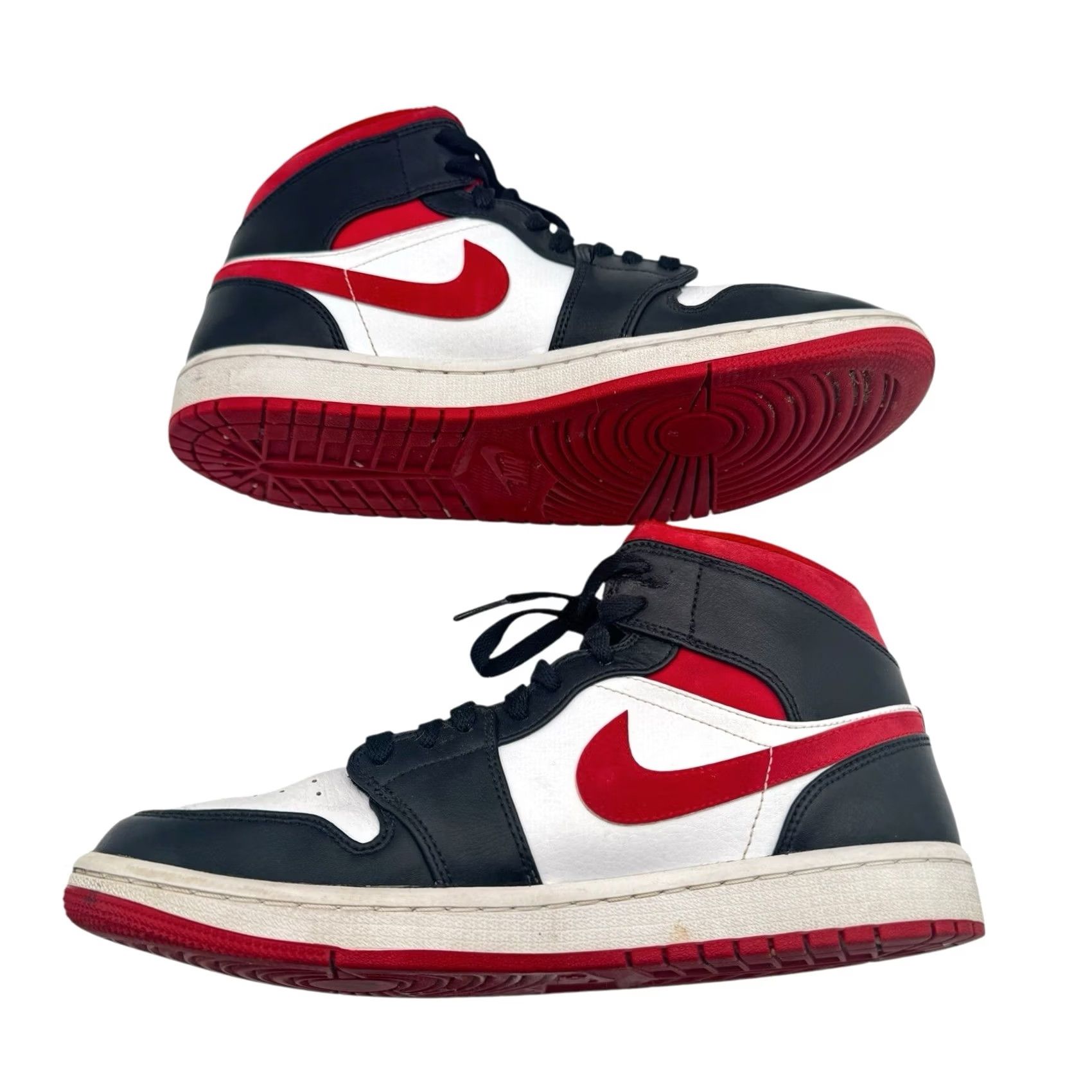 Jordan Brand Air Jordan 1 Mid Black Gym Red Size 8.5 Men’s Shoe Leather 2020 Jordan Sneaker Athletic Mens Repaired Top Lace Up Small Repair Size US 9 / EU 42 - 7 Thumbnail