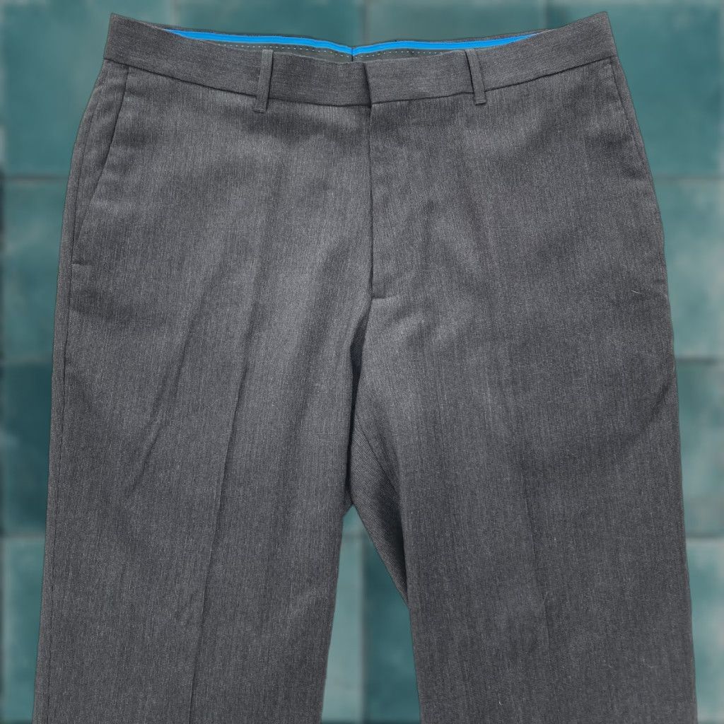 Vintage Axist Dress Pants Mens 36x32 Gray Flat Front Straight Leg Mid Rise Ultra Series Size US 36 / EU 52 - 1 Thumbnail