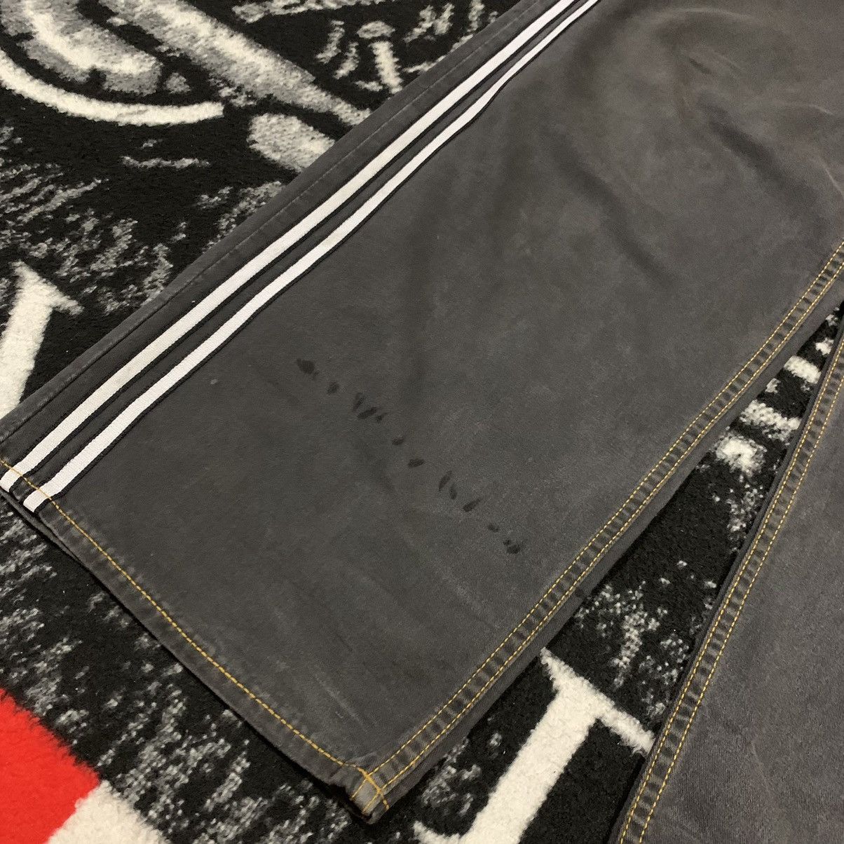 Vintage Alien Workshop 👽 Stripe List Side Baggy Pants