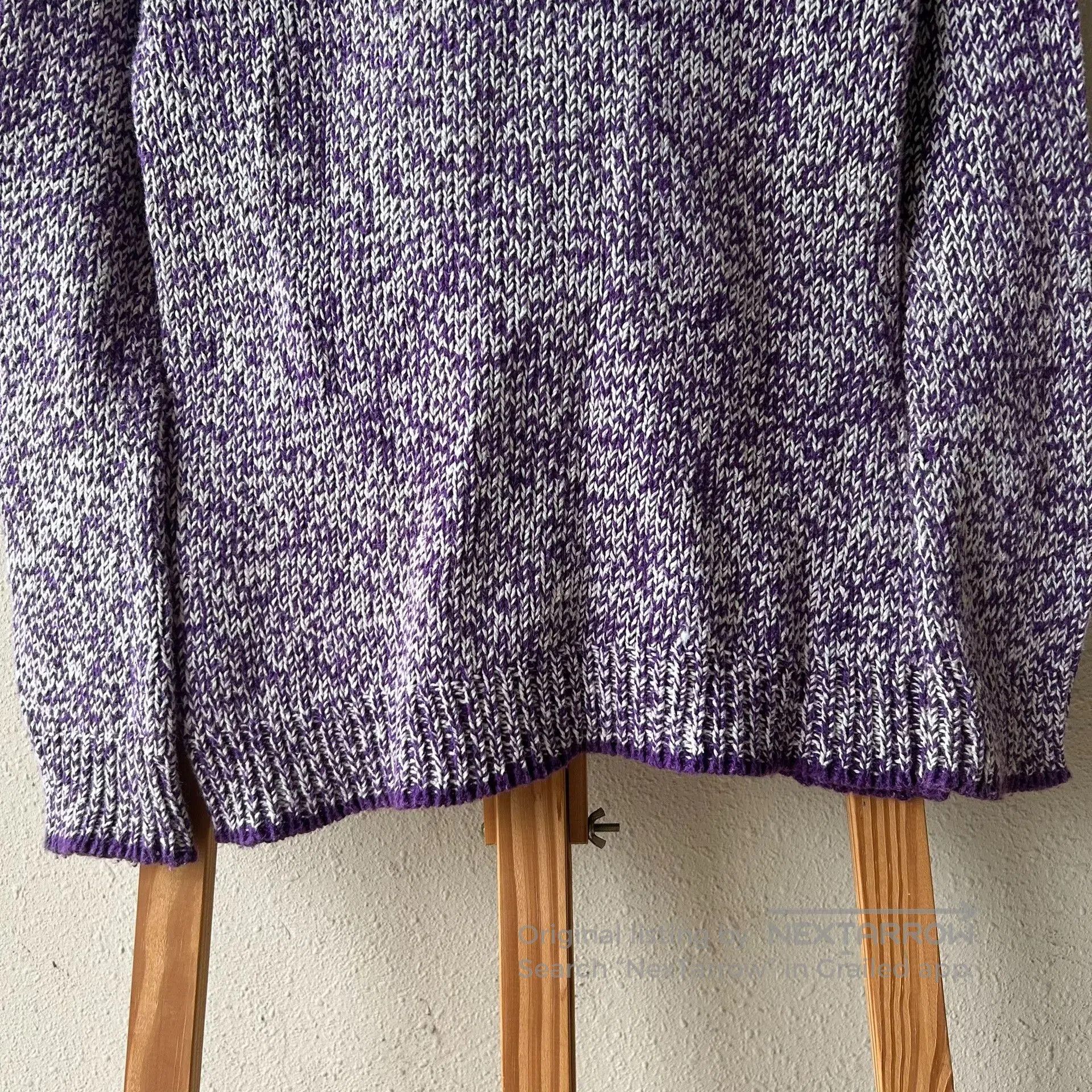 Hysteric Glamour vintage purple knitted hoodie with doll design. Size XXS / US 00 / IT 34 - 5 Thumbnail