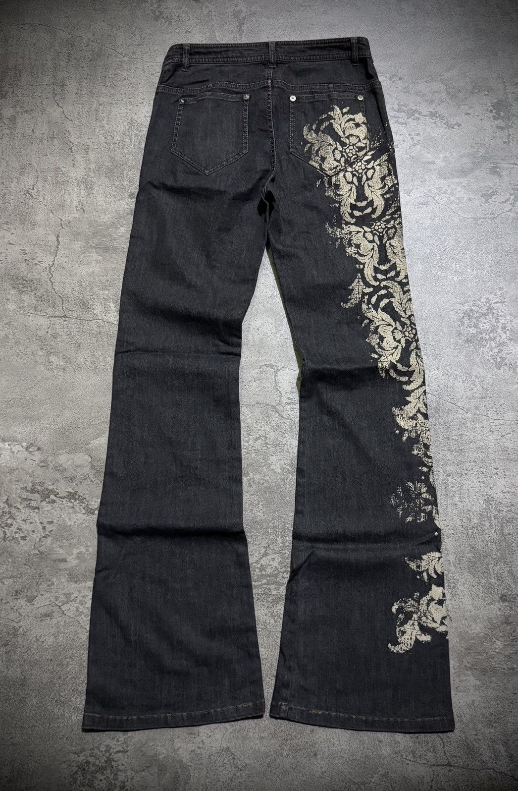 Tornado Mart Y2k Lounie tribal ifsixwasnine poem style bootcut jeans Size US 28 / EU 44 - 2 Thumbnail