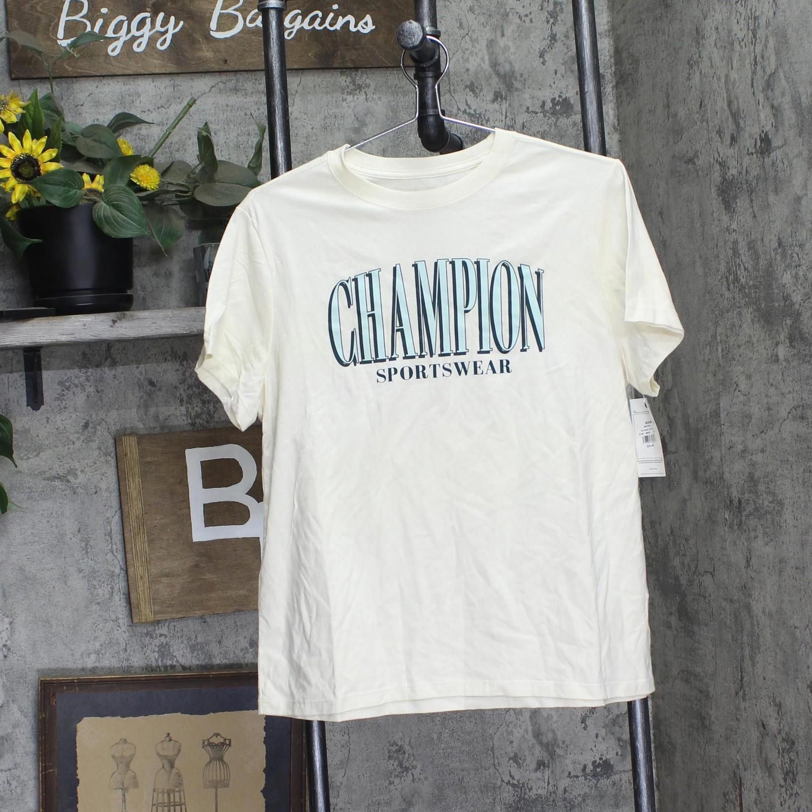 Champion Nwt Champion Womens Graphic Crewneck T-shirt Natural Brown M Size M / US 6-8 / IT 42-44 - 1 Thumbnail