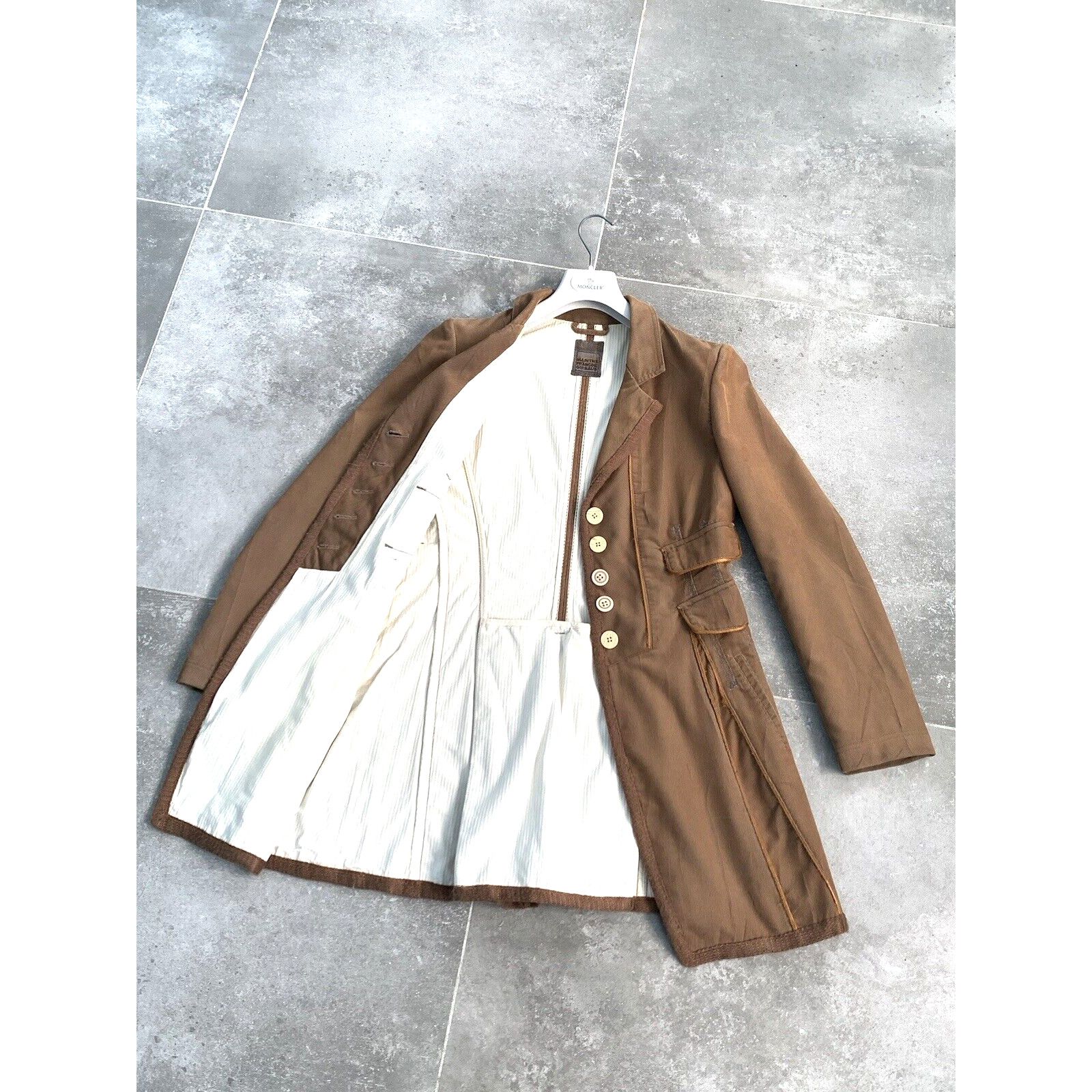 Designer × Marithe + Francois Girbaud MARITHE FRANCOIS GIRBAUD Corduroy Trench Coat UK 10 EU 38 SM Size M / US 6-8 / IT 42-44 - 3 Thumbnail