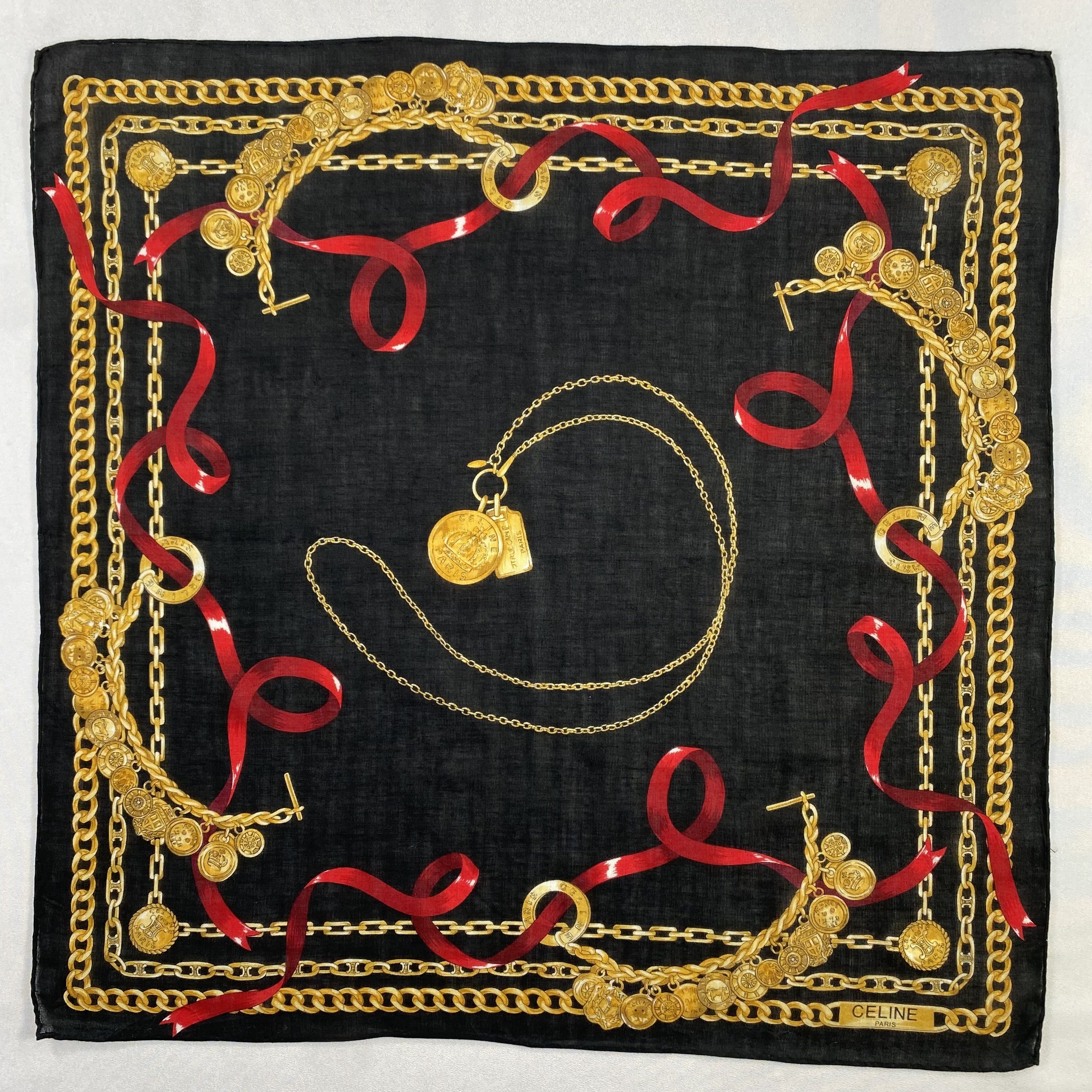 Celine × Vintage Celine Bandana/ Handkerchief / Neckerchief-P1298 Size ONE SIZE - 1 Thumbnail