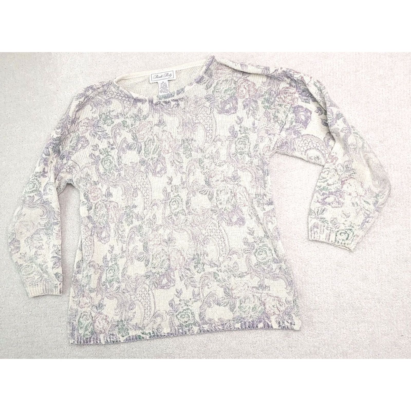 Vintage VINTAGE Private Party Sweater Medium Open Knit Long Sleeve Women's SEE PHOTOS Size M / US 6-8 / IT 42-44 - 2 Thumbnail