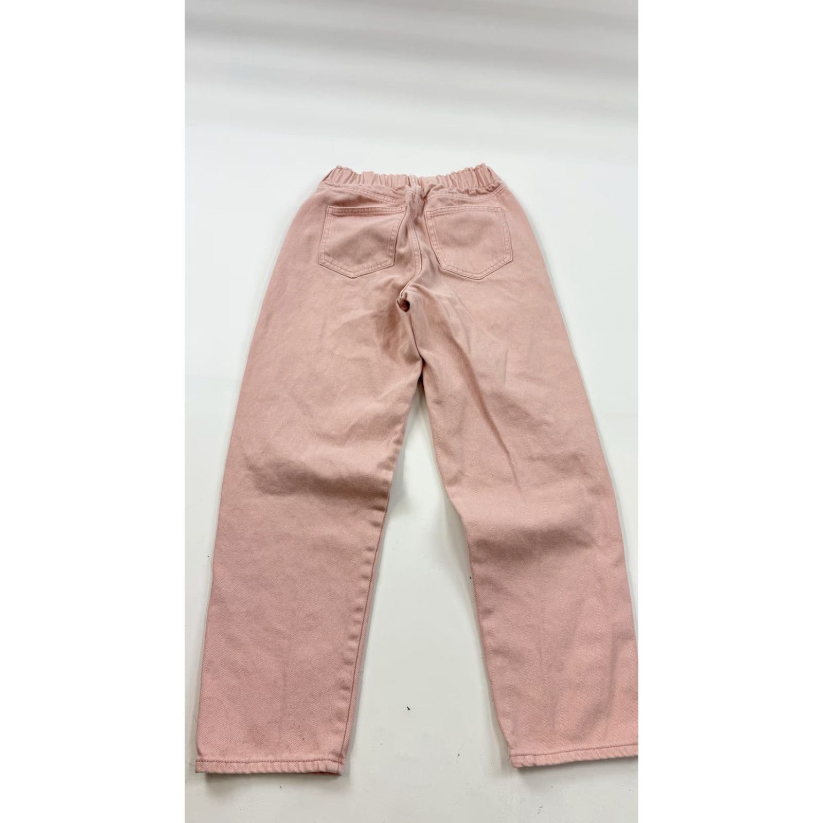 H&M H&M Jeans Womens 0 Pink Straight Leg Elastic Waist 100% Cotton Denim Light Wash Jeans Size 25" / US 0 / IT 36 - 6 Thumbnail