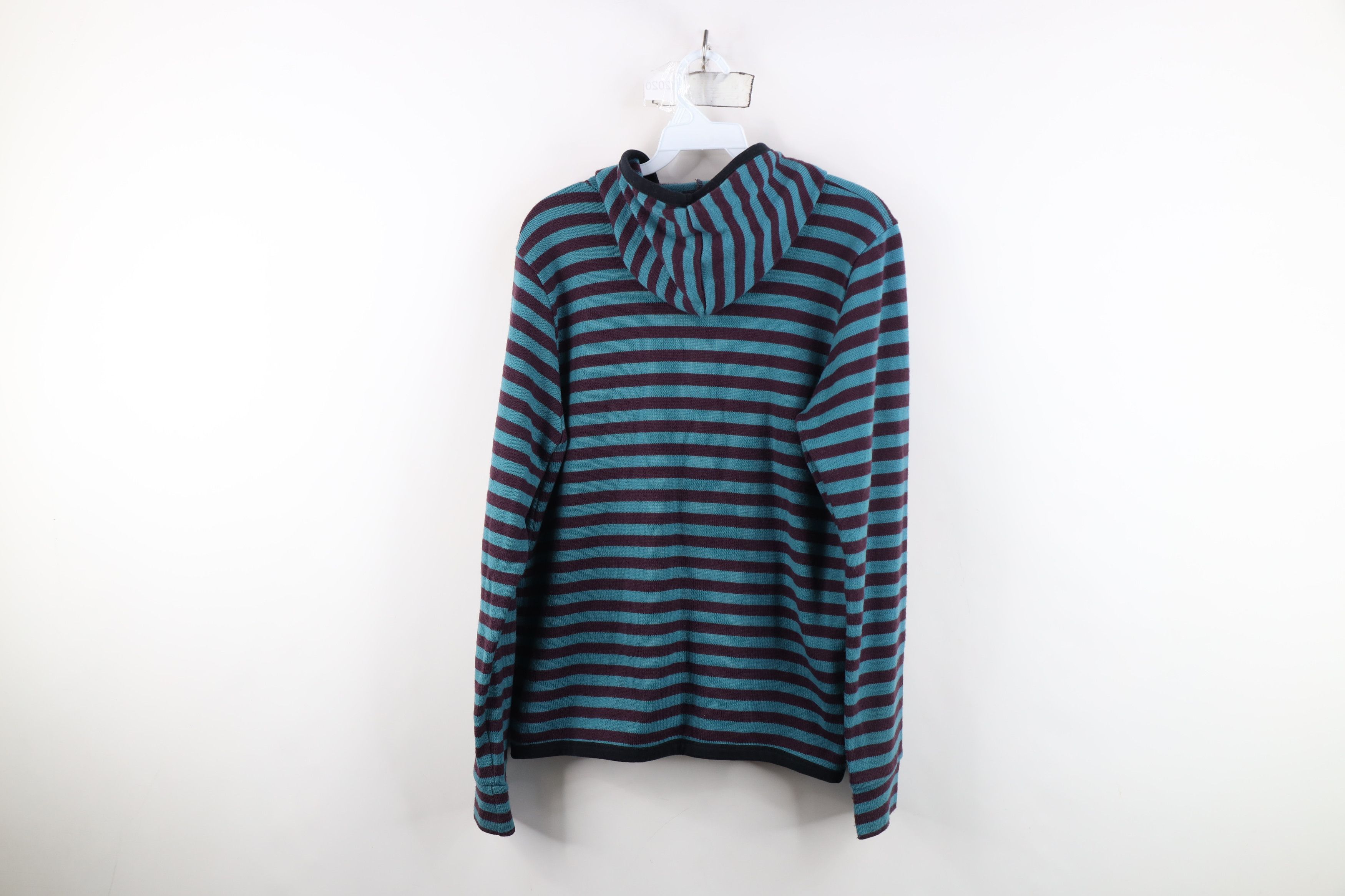 Vintage Vintage 90s Streetwear Wool Blend Knit Full Zip Hoodie Size M / US 6-8 / IT 42-44 - 11 Thumbnail