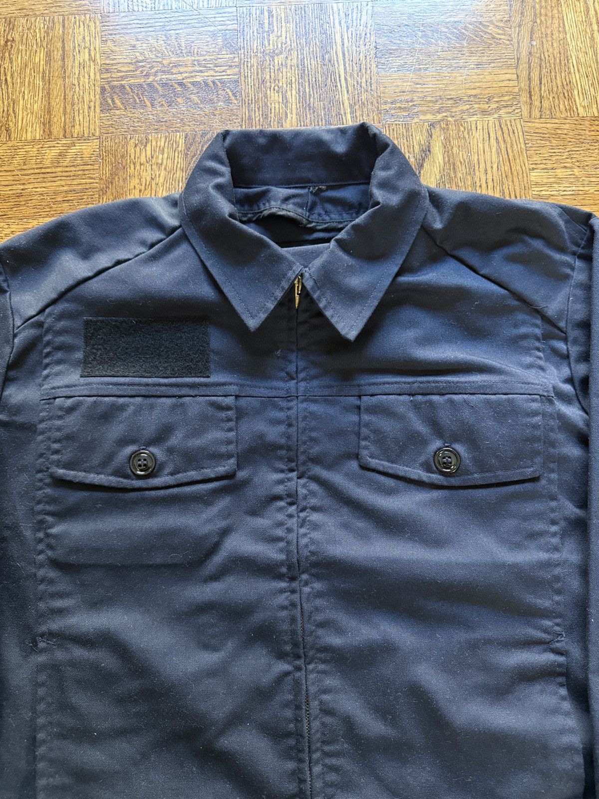 Vintage Vintage 80s Police Officer Zip Up Boxy Work Jacket Size US L / EU 52-54 / 3 - 3 Thumbnail