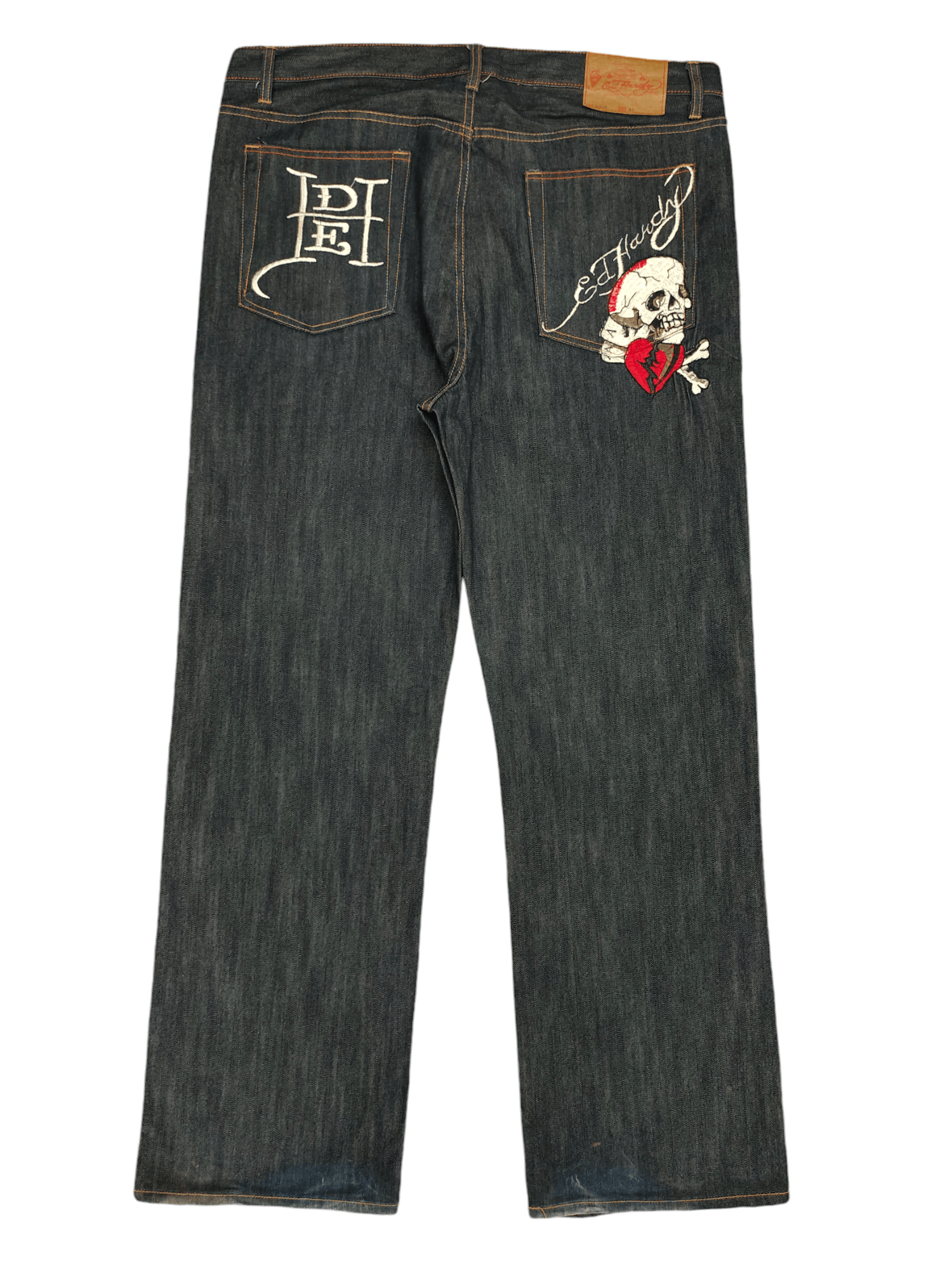Ed Hardy Vintage Y2k Ed Hardy Lot 2008 Skulls Embroidered Denim Jeans Size US 42 / EU 58 - 1 Thumbnail