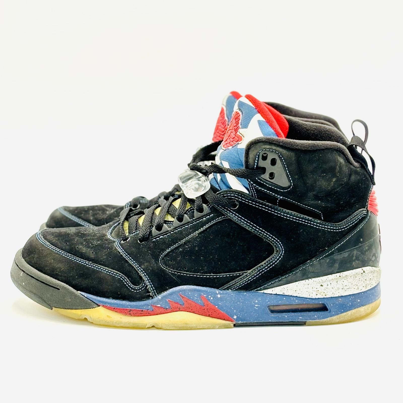 Designer Jordan Sixty Plus Black Varsity Red French Blue Size US 12 / EU 45 - 2 Thumbnail