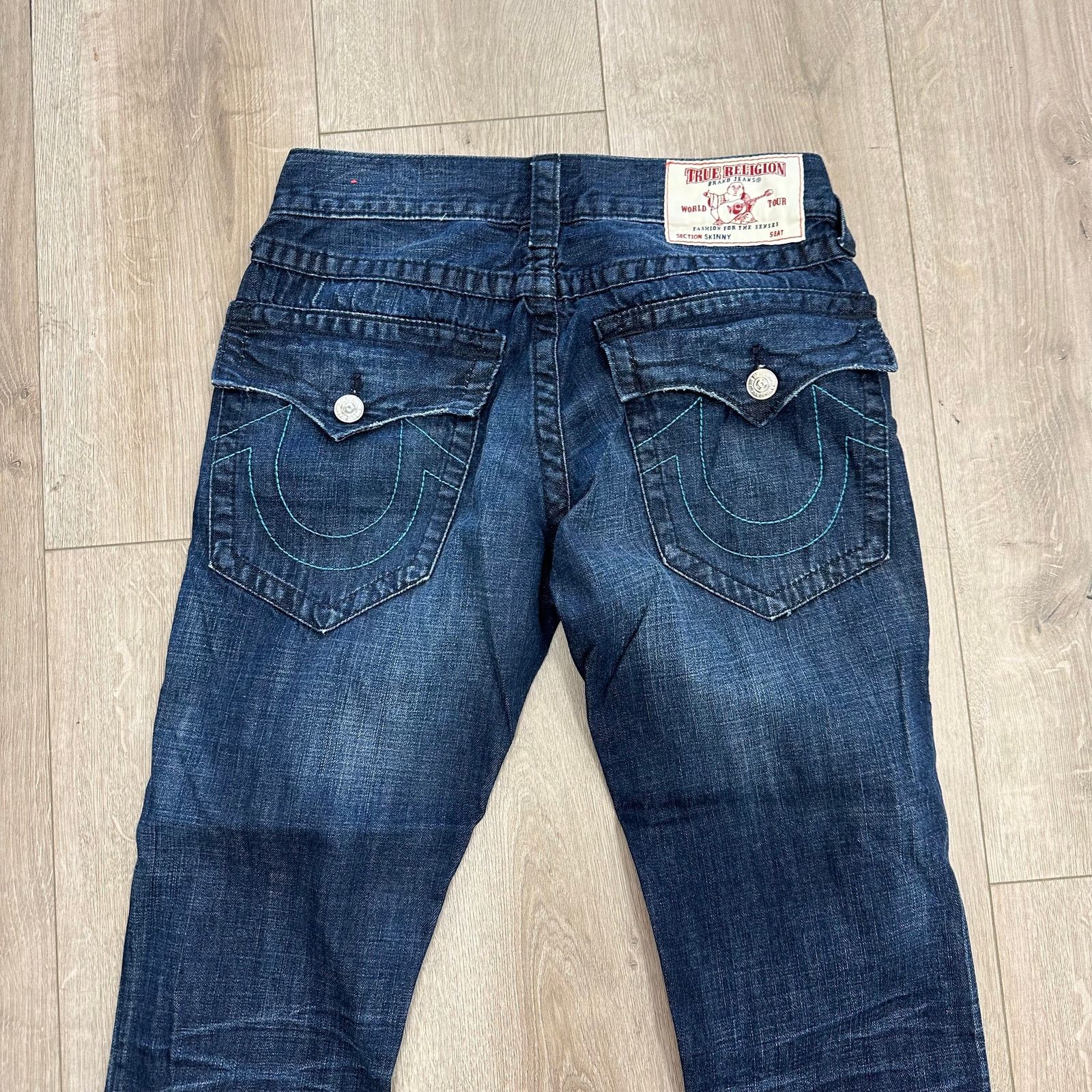True Religion True Religion Skinny Flap Jeans Pants Dark Blue Size 29 B20 Size US 29 - 6 Thumbnail