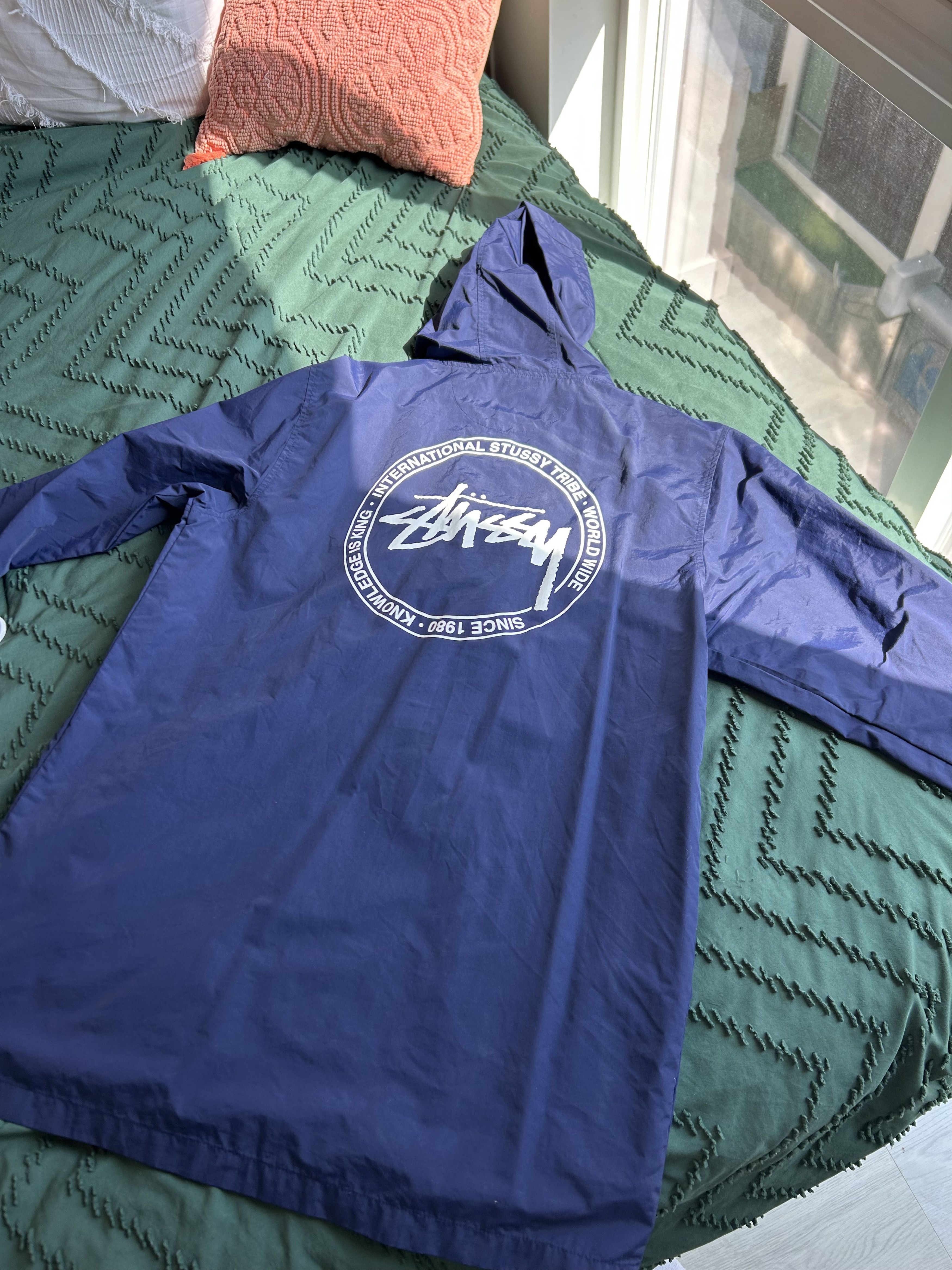 ジャケット・アウター stussy SHORT PARKA WAXED LINEN STUSSY | Waxed Linen Natural Short Parka Jacket NWT sz L