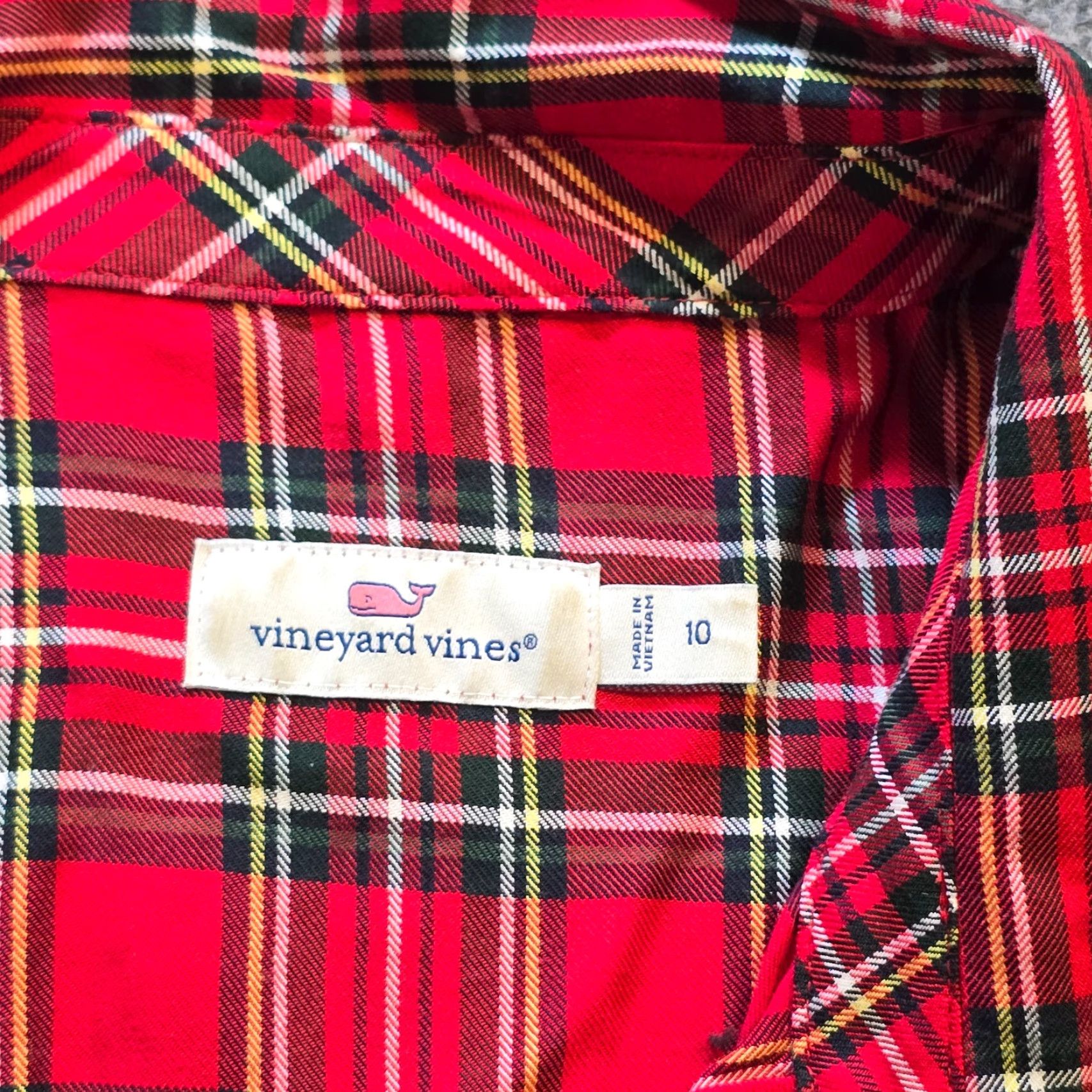 Vineyard Vines Vineyard Vines Shirt Womens Size 10 Red Plaid Tartain Flannel Button Up Capsule Regular Long Sleeve Collared Button-Up Casual Vintage No Size L / US 10 / IT 46 - 4 Thumbnail