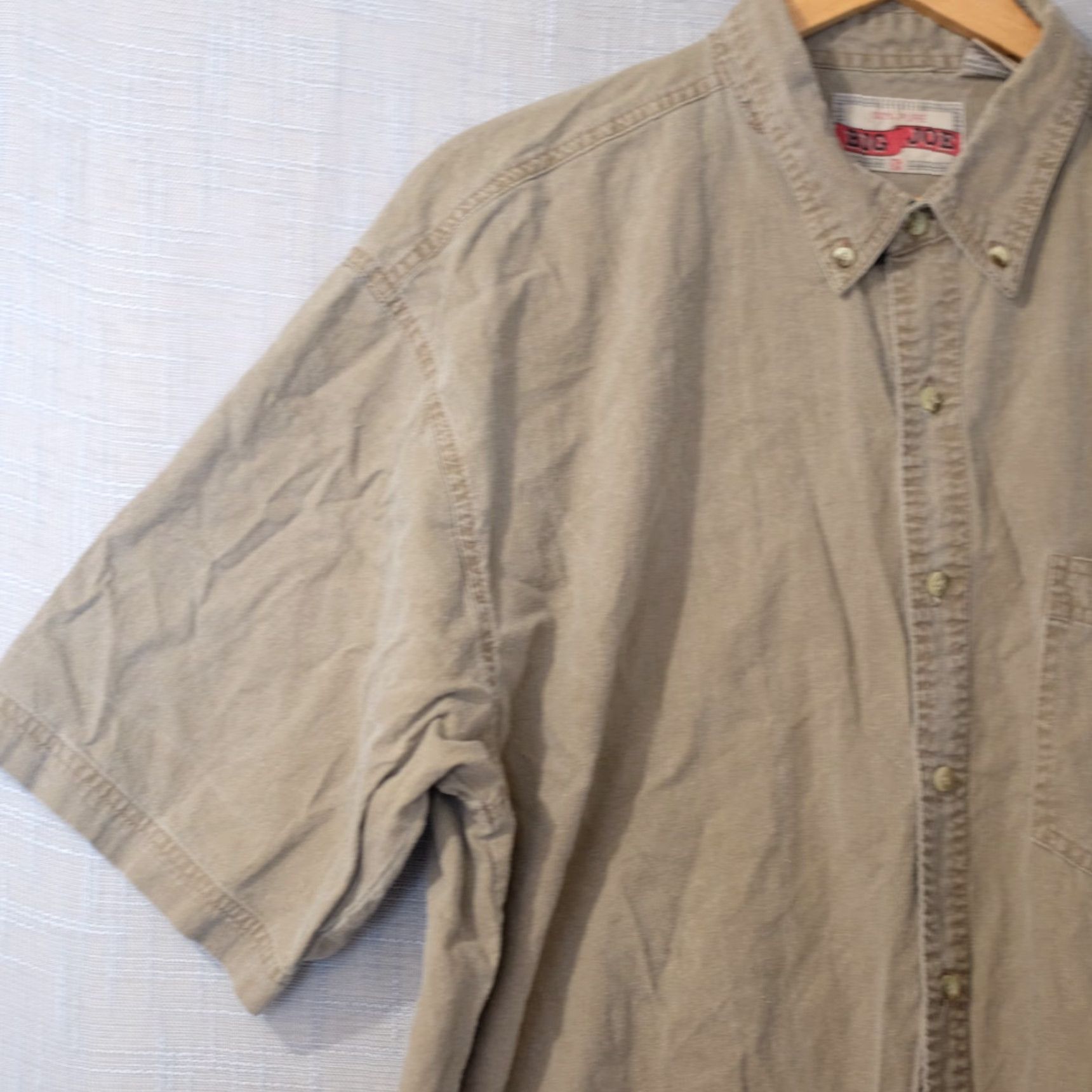 Vintage VINTAGE Big Joe Button Up Shirt 100% Pure Cotton Brown Mens L Size US L / EU 52-54 / 3 - 2 Thumbnail