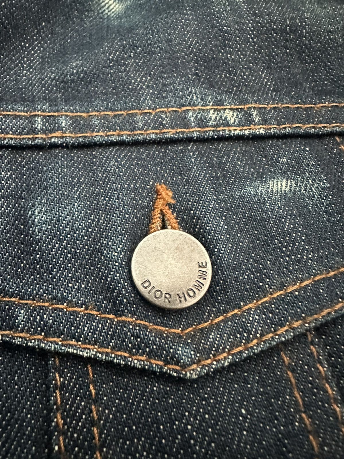 Dior (RARE!) Dior Homme SS07 Raw Denim Jacket Sample Size US S / EU 44-46 / 1 - 9 Thumbnail